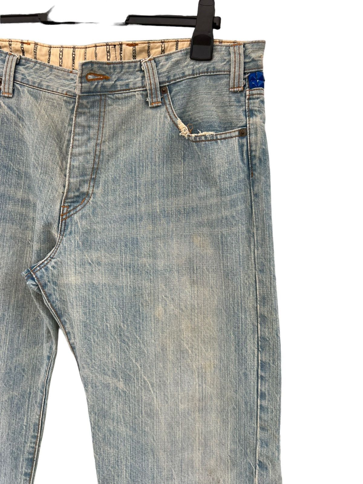 PHENOMENON PHENOMENON Japan Blue Studded Rips Ripped Baggy Denim Jeans Size US 36 / EU 52 - 11 Thumbnail
