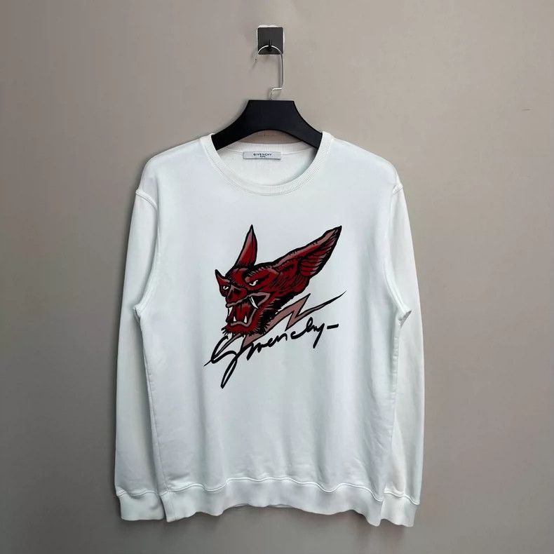 Givenchy Givenchy White Tiger Head Print Sweatshirt - dmc Size US M / EU 48-50 / 2 - 1 Thumbnail
