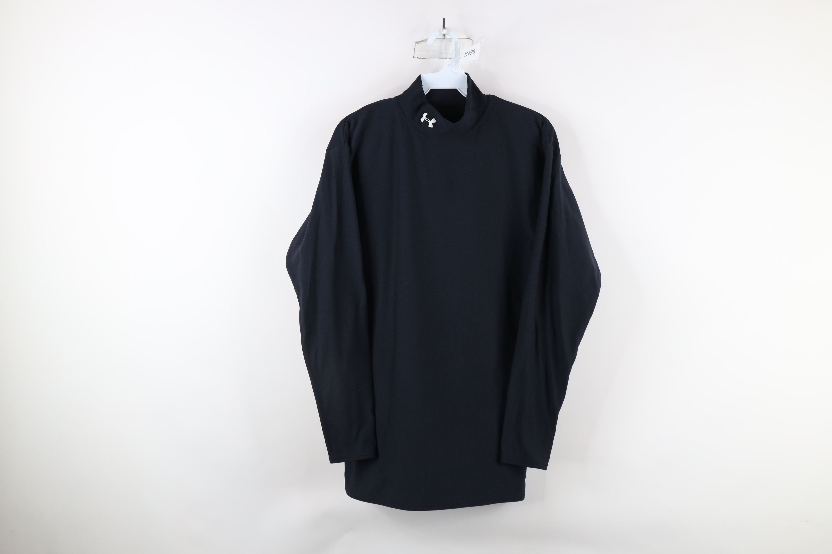 Under Armour × Vintage Under Armour Compression Mock Neck Training T-Shirt Black Size US XL / EU 56 / 4 - 1 Thumbnail