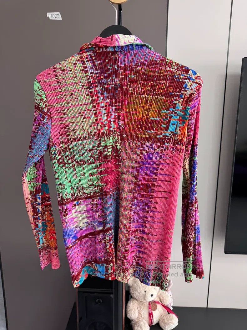 Issey Miyake Issey Miyake Toothpick Pleat Color Mosaic Suit Size L / US 10 / IT 46 - 2 Thumbnail