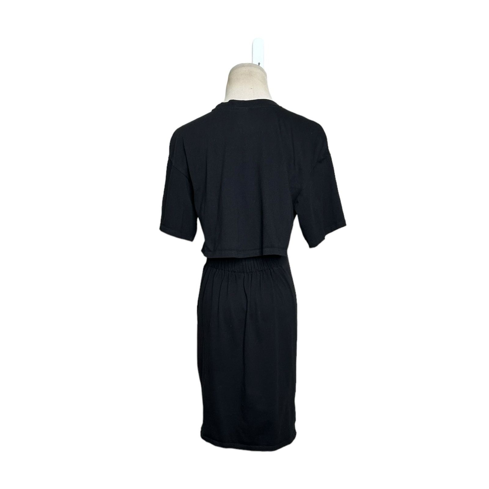 H&M H&M black short sleeves open back mini dress size XS Size XS / US 0-2 / IT 36-38 - 2 Thumbnail