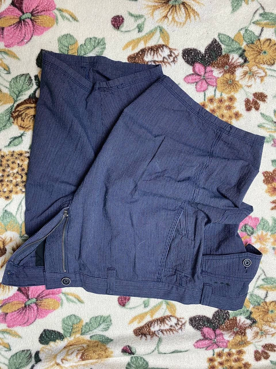 John Varvatos John Varvatos Shorts Pinstripe Linen Flat Front Designer Size US 36 / EU 52 - 20 Thumbnail