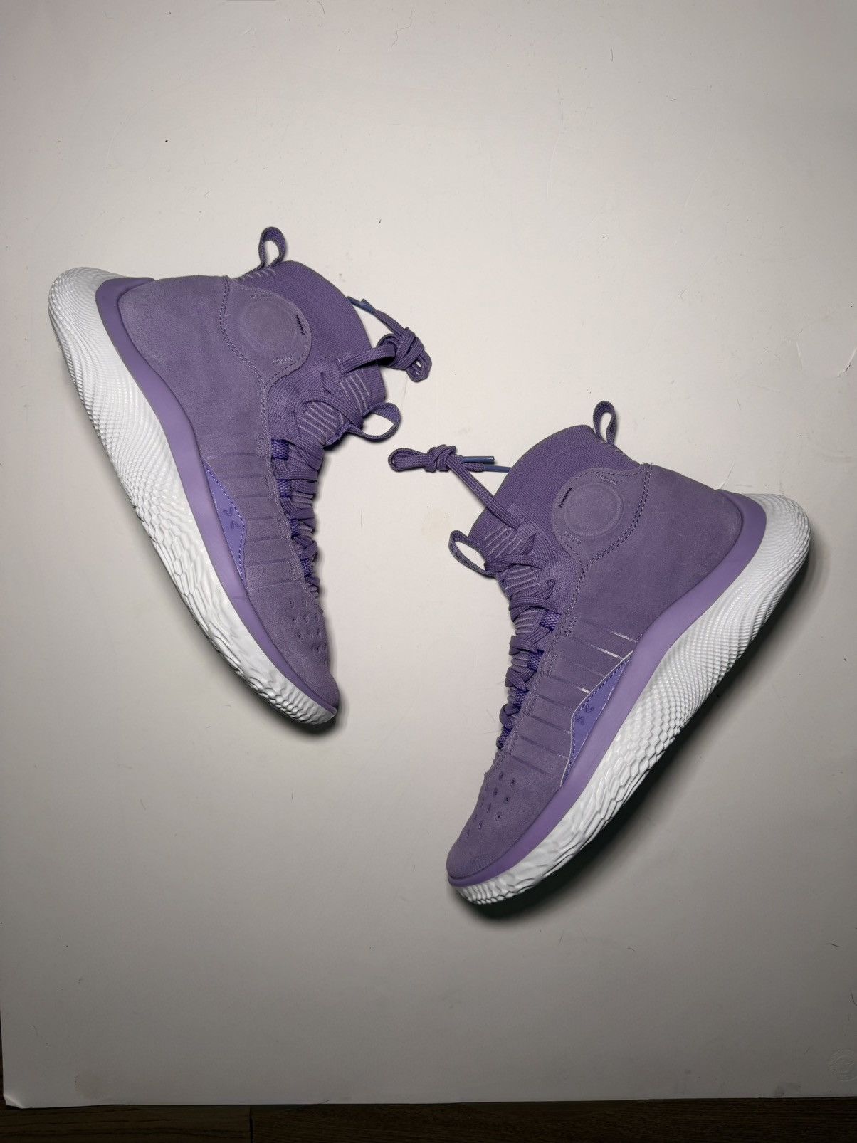 Under Armour RARE Curry Brand Curry 4 FloTro Vivid Lilac sz 8 3024861 500 Size US 8 / EU 41 - 1 Thumbnail