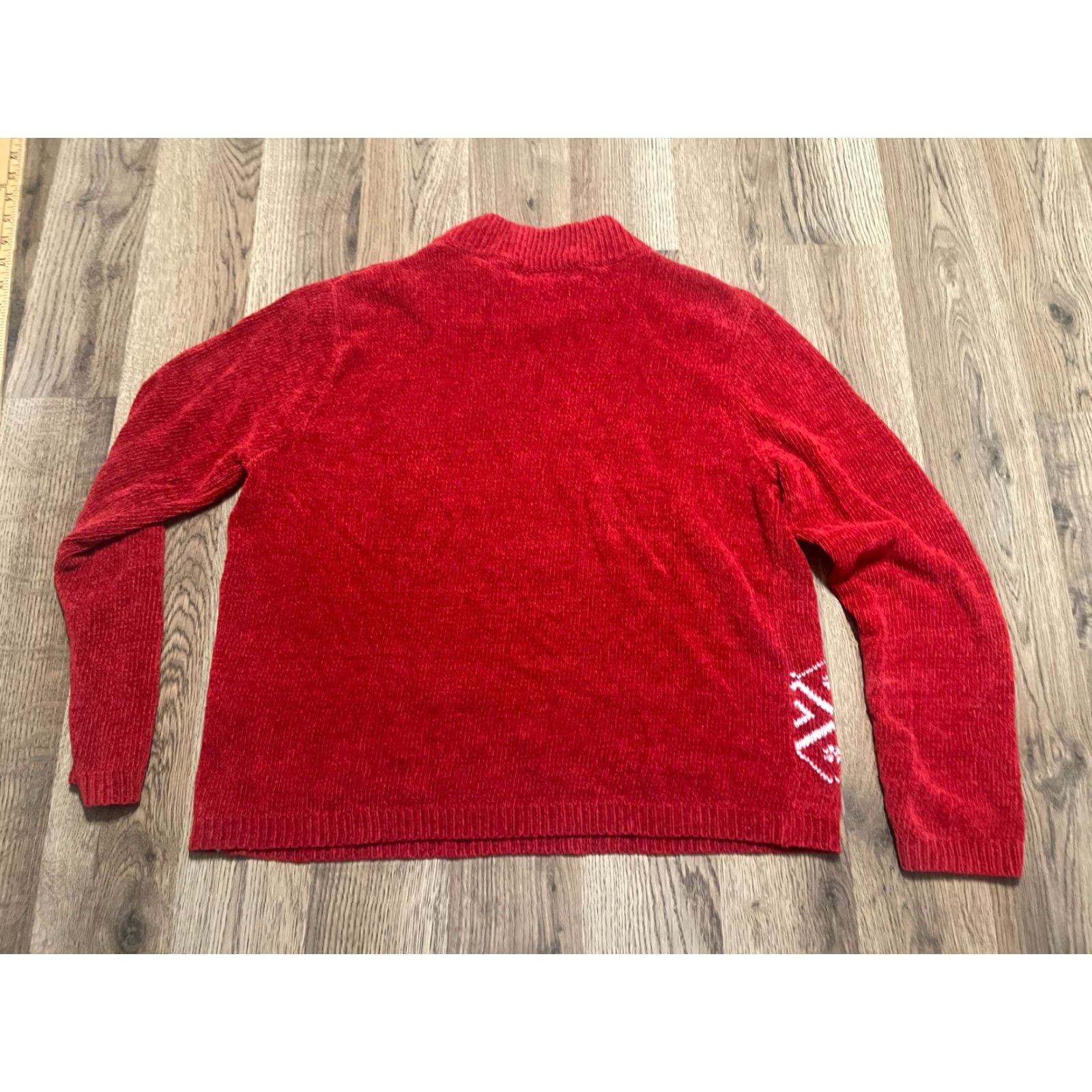 Vintage Petite Sophisticate Sweater Womens Medium Red Winter Snow Flakes Christmas Pullover Crew Neck Long Sleeve Casual Womens Size M / US 6-8 / IT 42-44 - 2 Thumbnail