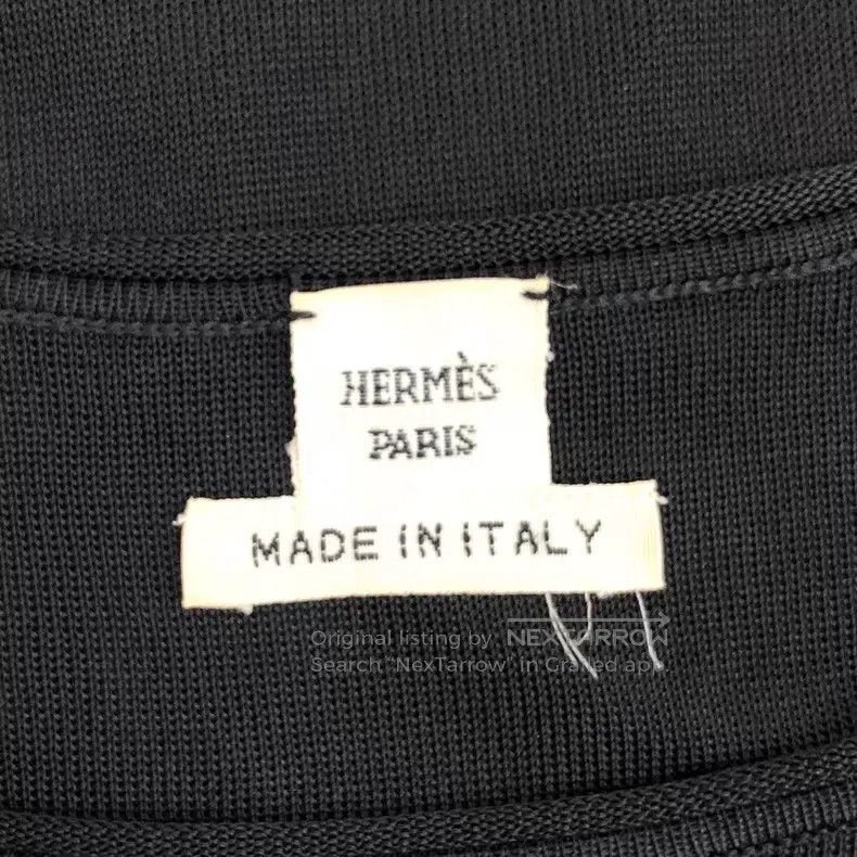 Hermes Hermes Black Geometric Pattern Printed Silk Round Neck Lon Size XXS / US 00 / IT 34 - 5 Thumbnail