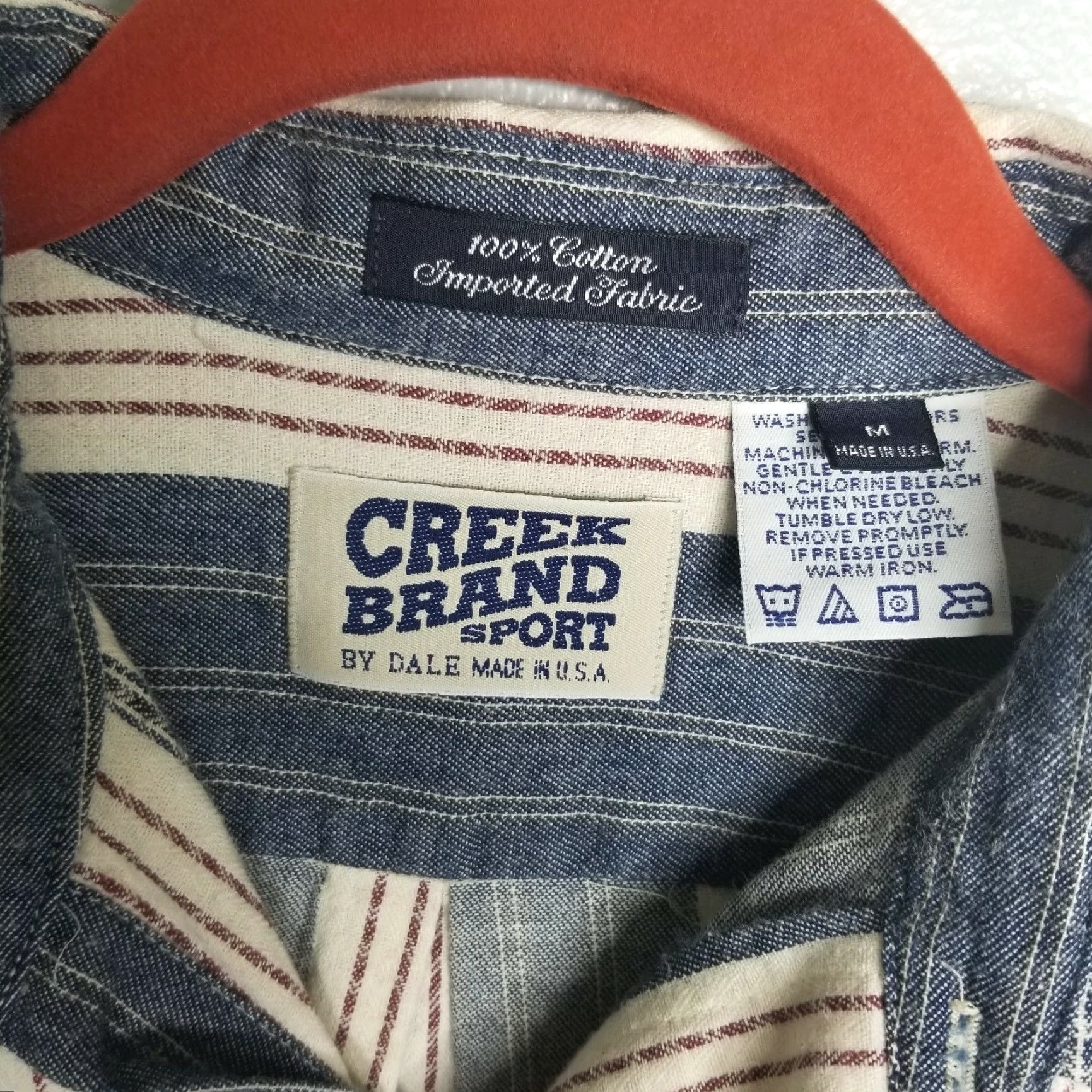 J Brand VINTAGE Creek Brand Sport Western Striped Button Down Shirt USA Mens M Shirt Size US M / EU 48-50 / 2 - 2 Thumbnail