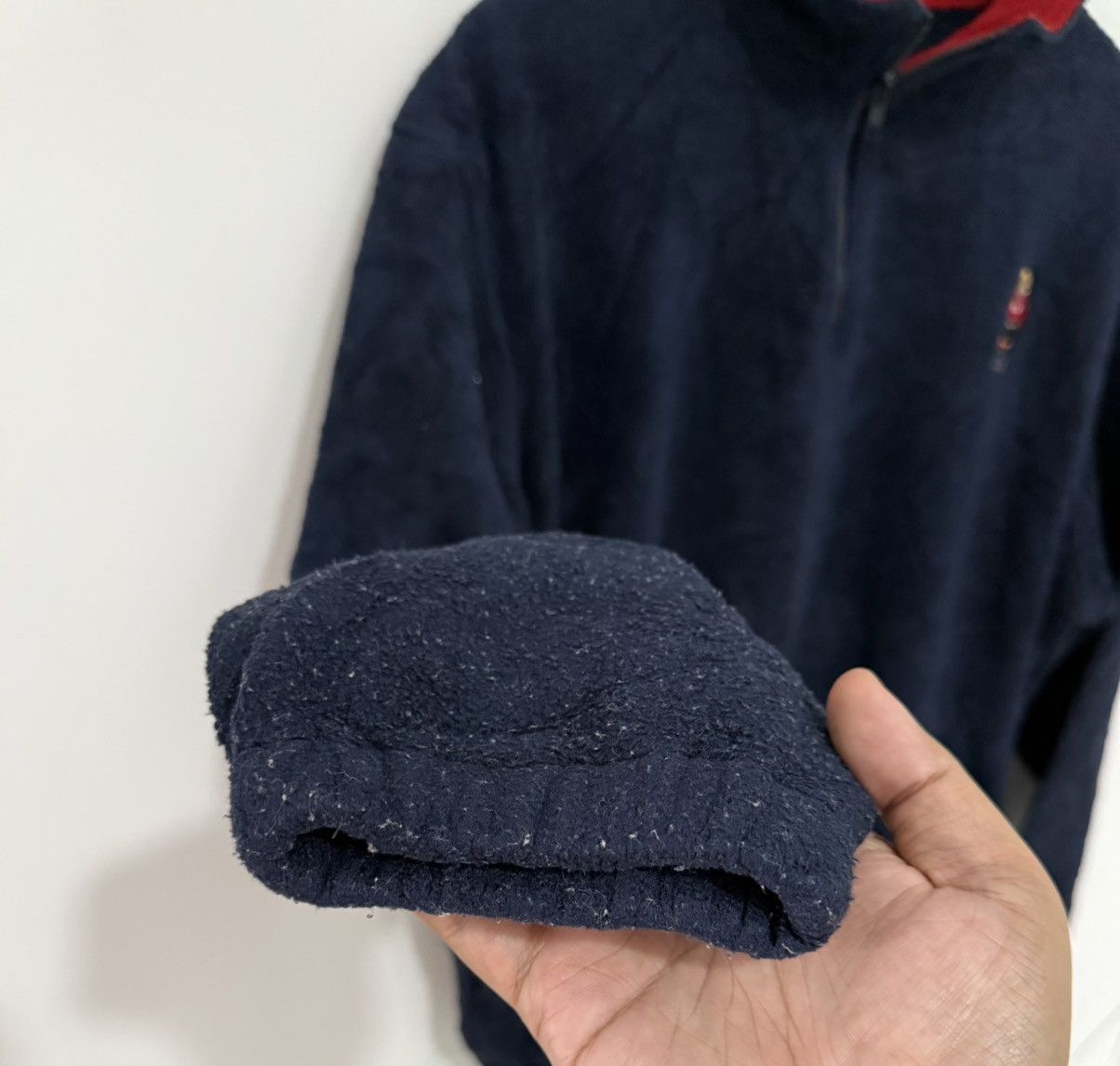 Polo Ralph Lauren Vintage Polo Ralph Lauren Dark Blue Fleece Half Zipper Shirt Size US M / EU 48-50 / 2 - 5 Thumbnail
