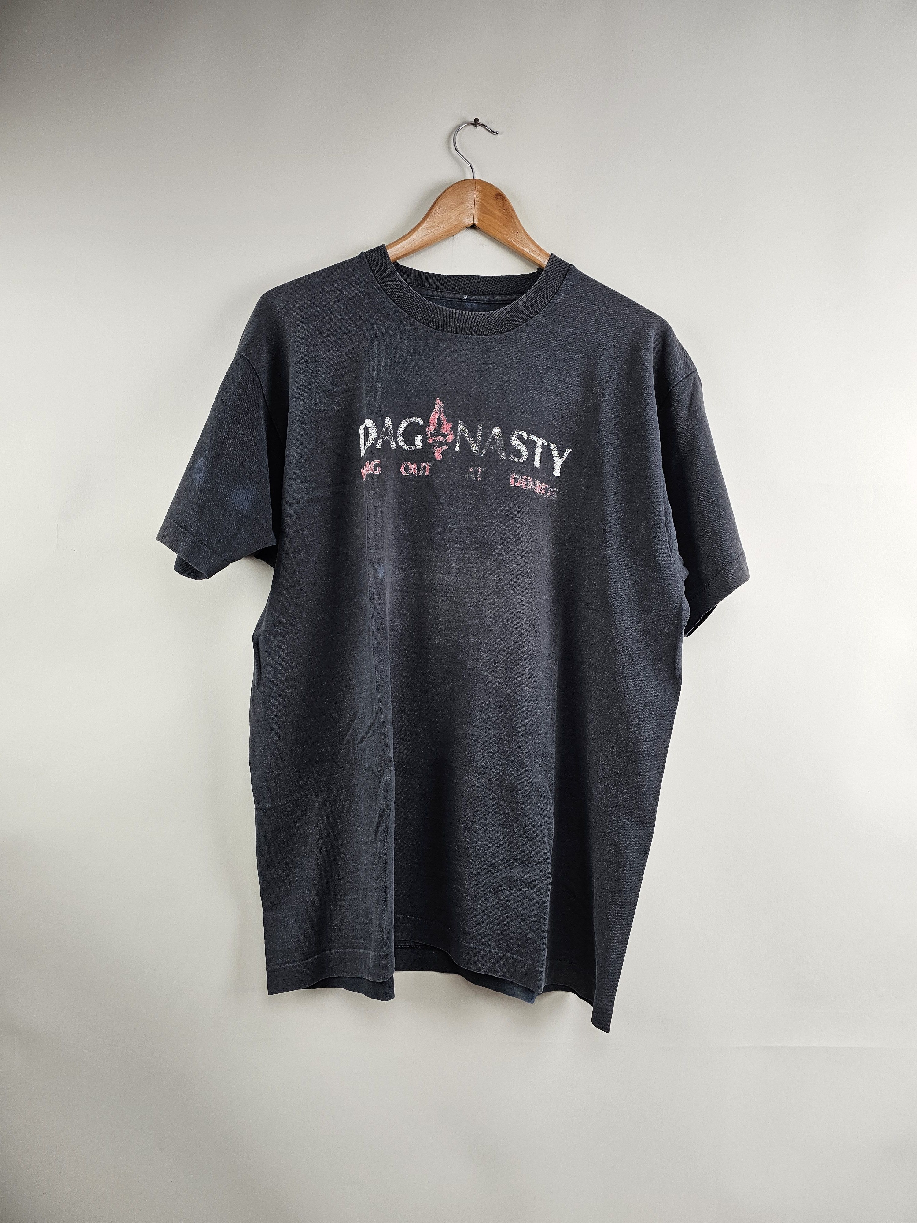 image of Band Tees x Rock Tees 1987 Dag Nasty Wig Out At Denko's Hardcore Punk XL 23" 29" in Black, Men's