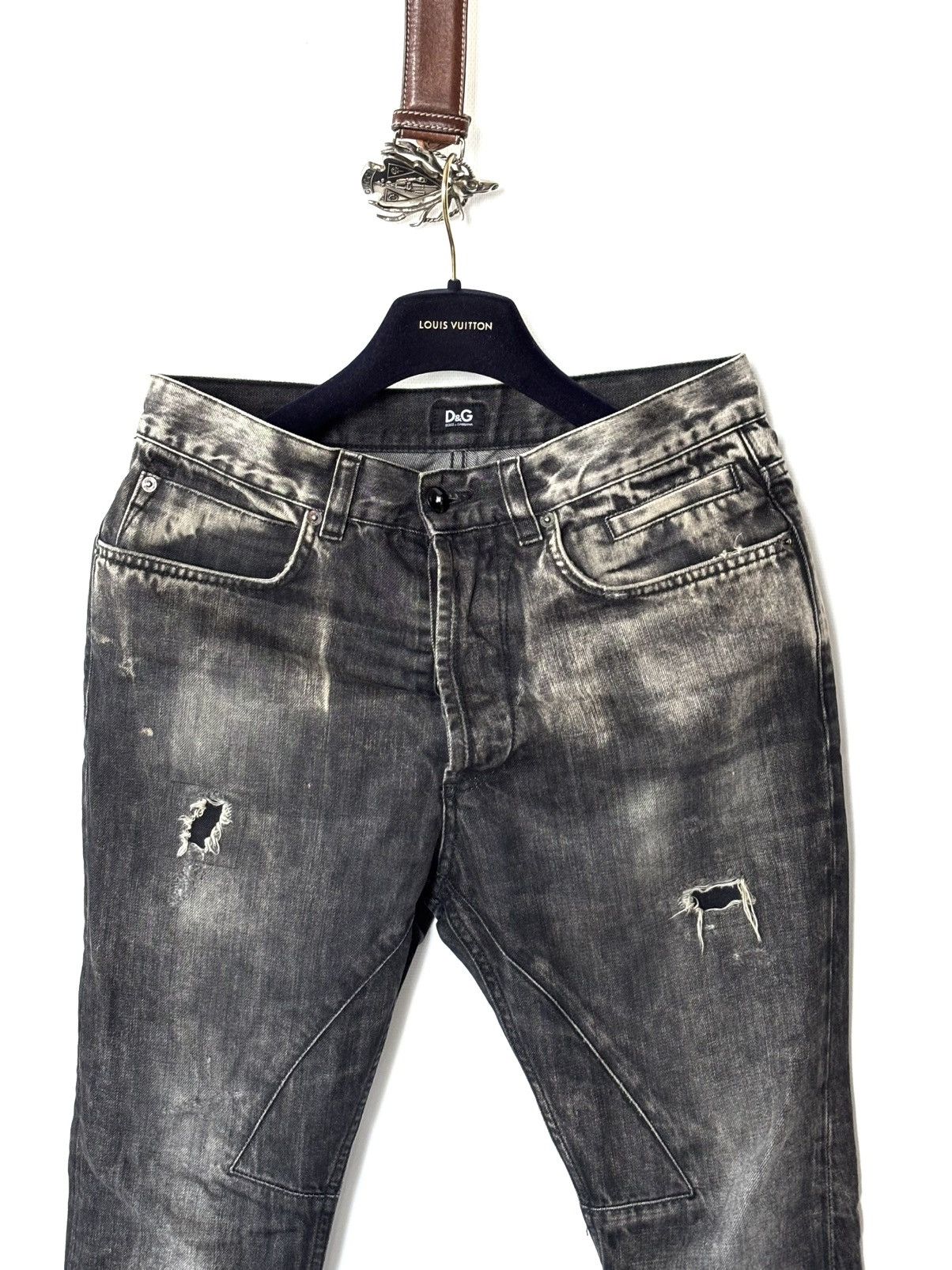 Dolce & Gabbana Dolce Gabbana Biker Denim Jeans Size US 31 - 3 Thumbnail