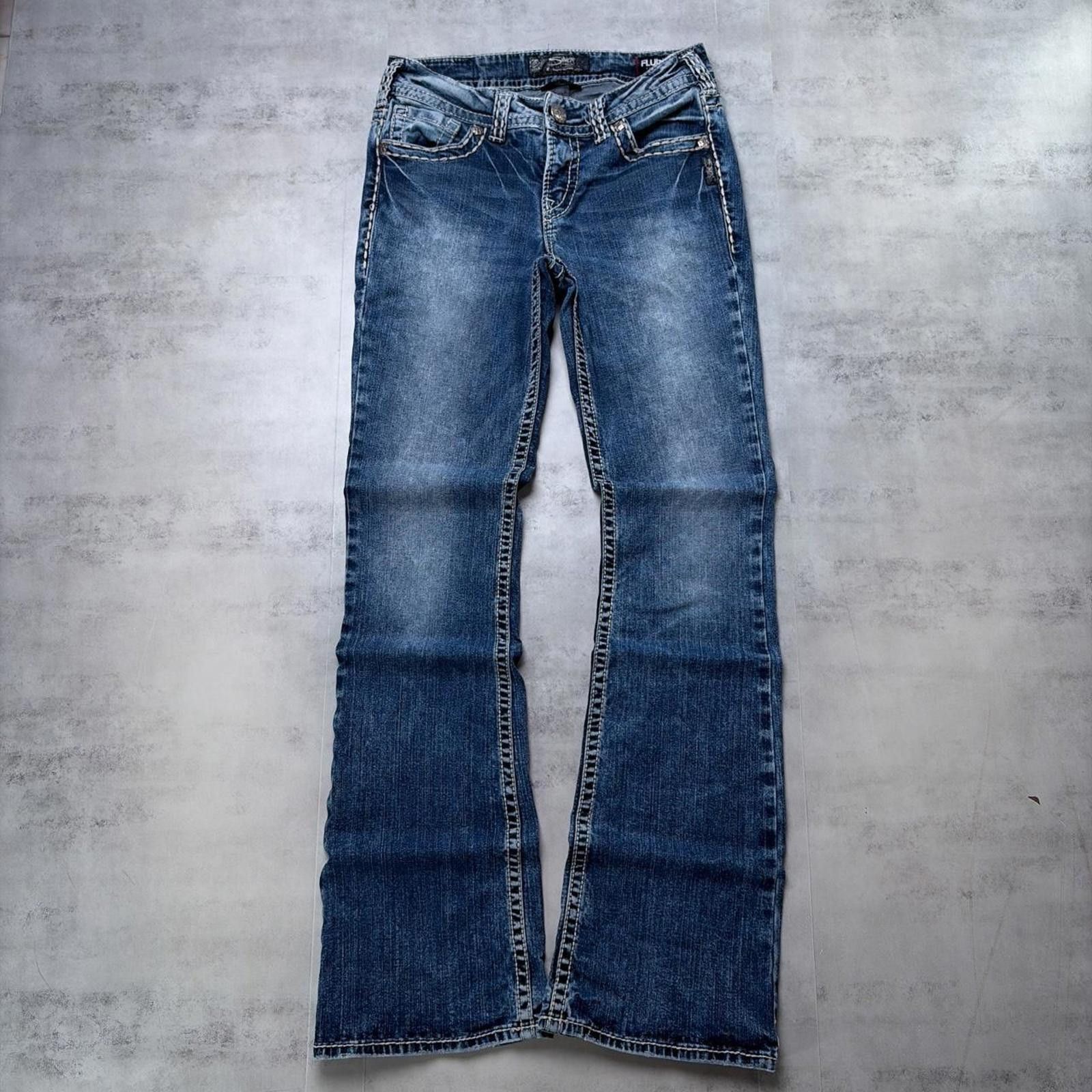 Silver Jeans Co. Y2K Blue Silver Jeans Grunge Suki Bootcut Denim Jeans Size 30" / US 8 / IT 44 - 4 Thumbnail