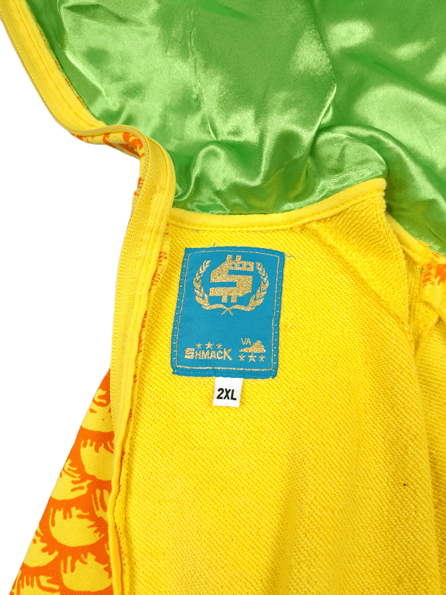 Japanese Brand × Shmack 💎 Schmack Full Print Yellow Zip Dragon Hoodie Bape Style Size US XXL / EU 58 / 5 - 8 Thumbnail