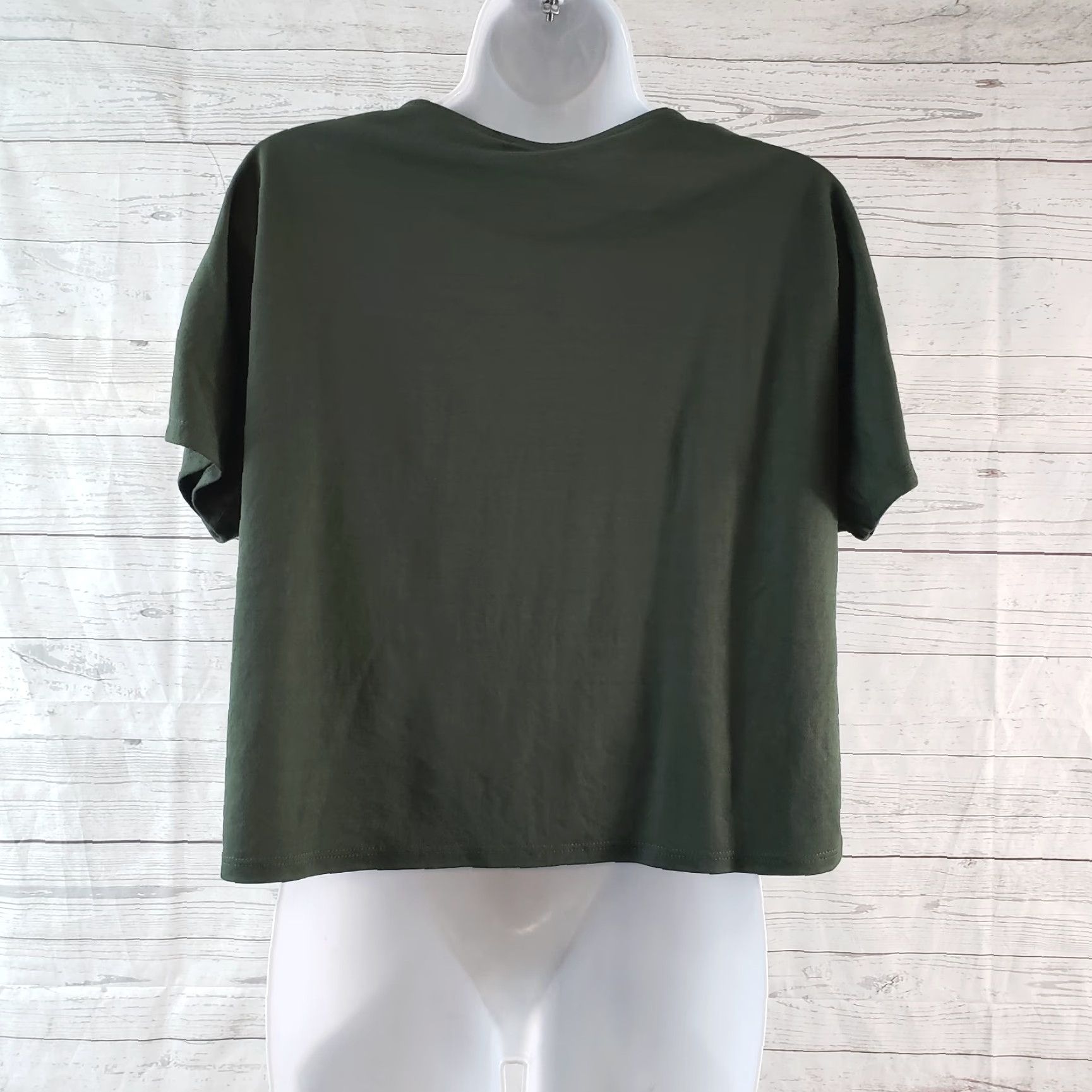 Vintage Papermoon Womens Button Front Top Sz S Green Short Sleeve Cotton Blend Blouse Shirt Womens 90s? Size S / US 4 / IT 40 - 4 Thumbnail