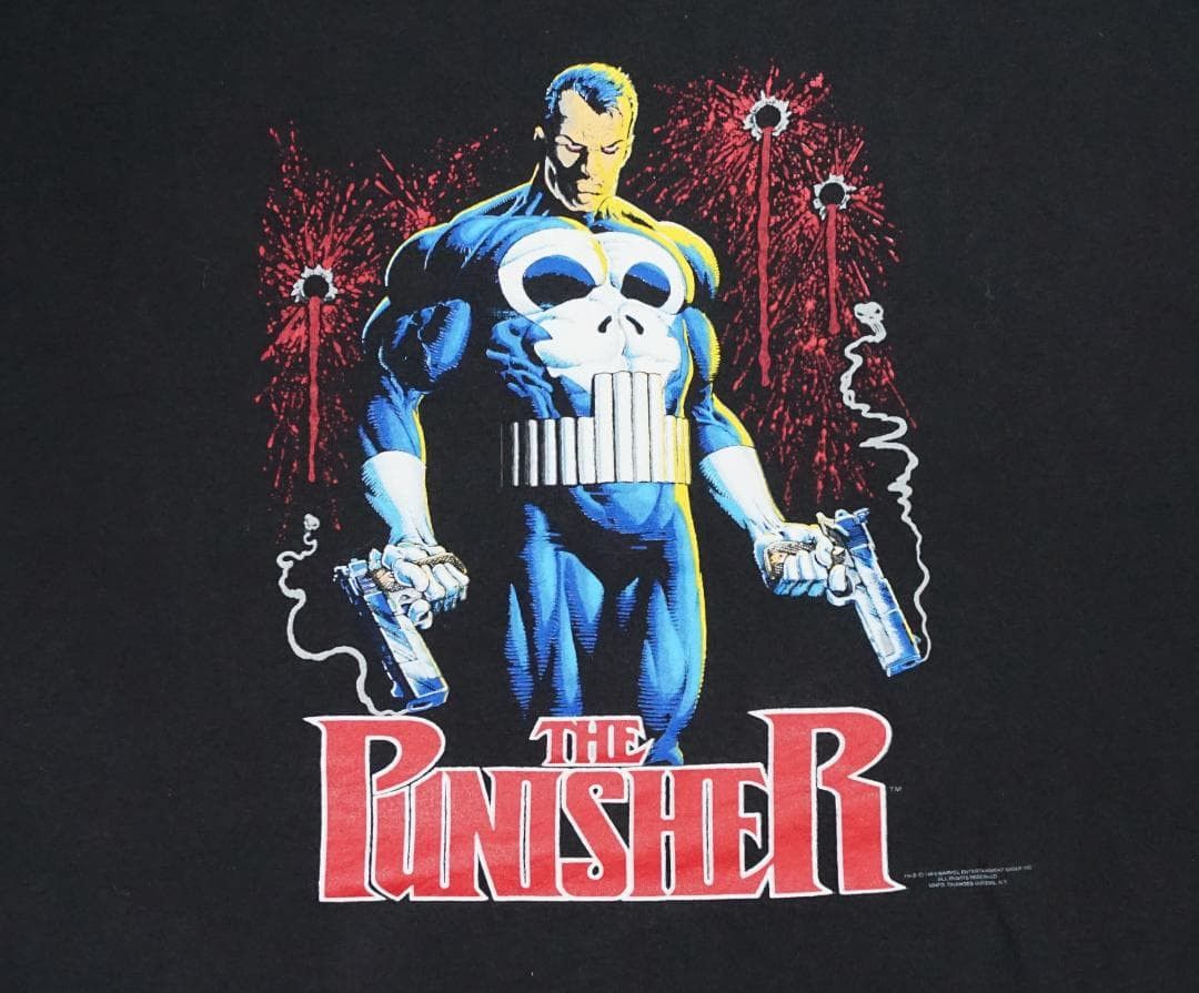 Vintage 90's The Punisher グラフィック Tシャツ Size US XXS / EU 40 - 2 Thumbnail