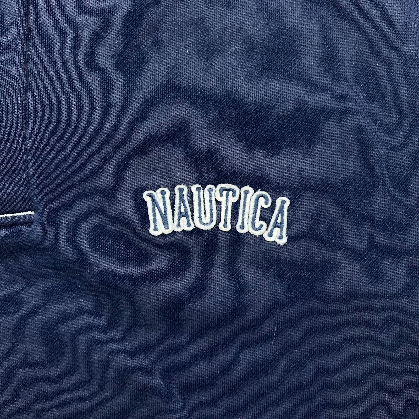 Nautica × Vintage Nautica Sweatshirt Large 1/4 Zip Spell Out Pullover Jacket Size US L / EU 52-54 / 3 - 3 Thumbnail