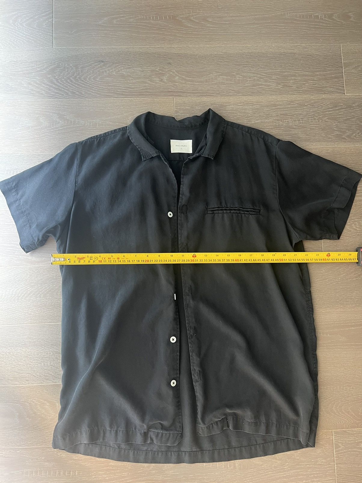 Basic Rights Black Camp Collar Shirt Size US XL / EU 56 / 4 - 4 Thumbnail