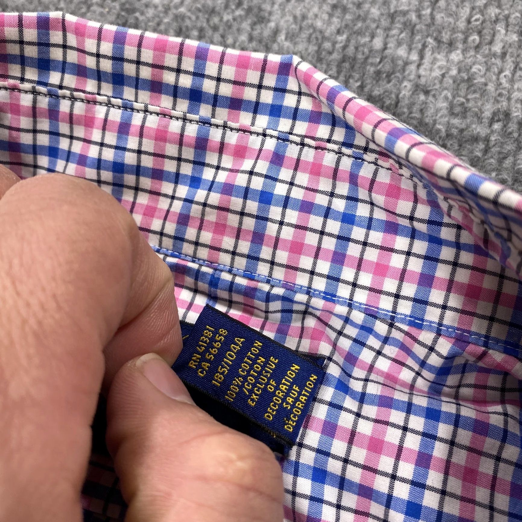 Ralph Lauren Ralph Lauren Shirt Mens XL Pink Blue Check Long Sleeve Button Down Stretch Size US XL / EU 56 / 4 - 4 Thumbnail