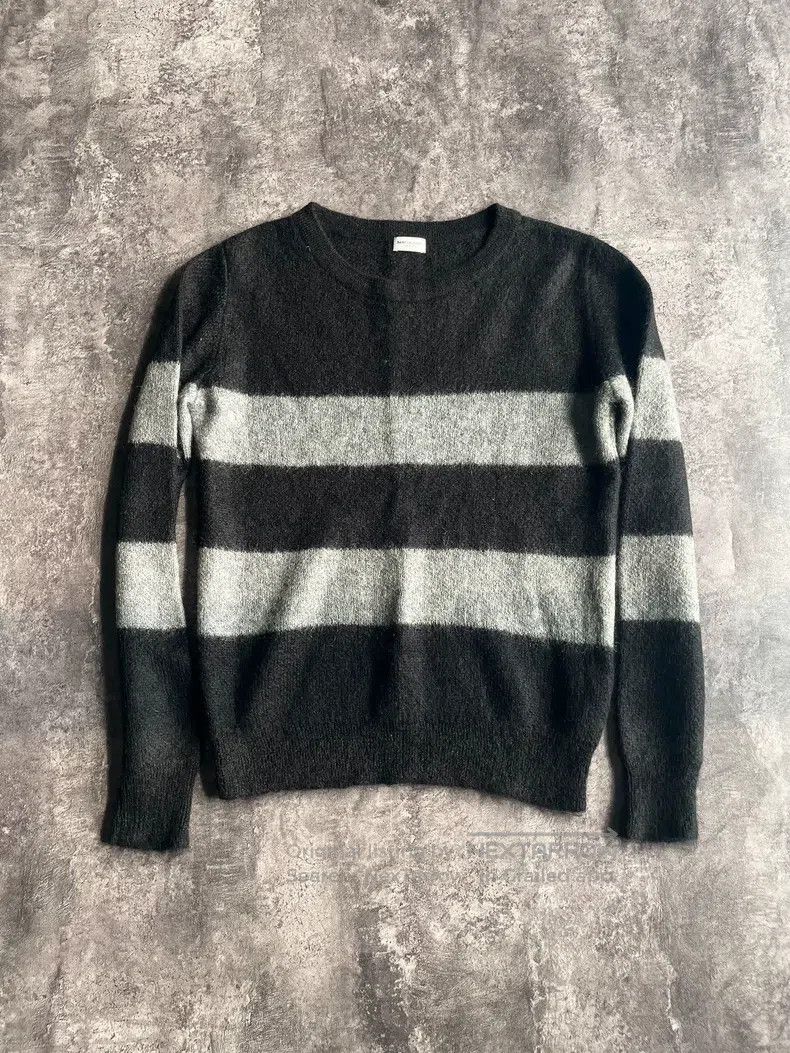 Saint Laurent Paris Saint Laurent Paris Gray and Black Striped Sweater Size US M / EU 48-50 / 2 - 1 Thumbnail