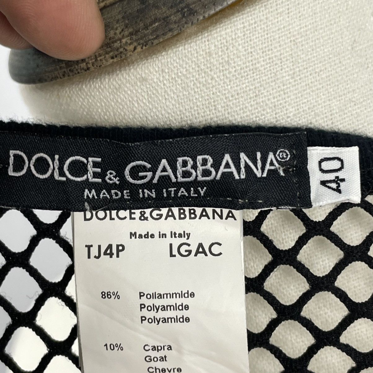 Dolce & Gabbana Dolce Gabbana Mesh Tank Top Leather Logo & Back Spellout Size S / US 4 / IT 40 - 12 Thumbnail