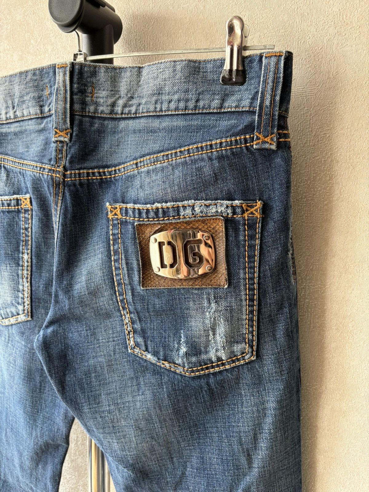Dolce & Gabbana Dolce & Gabbana Logo Distressed Washed Denim Jeans Y2K 90s Size US 34 / EU 50 - 6 Thumbnail