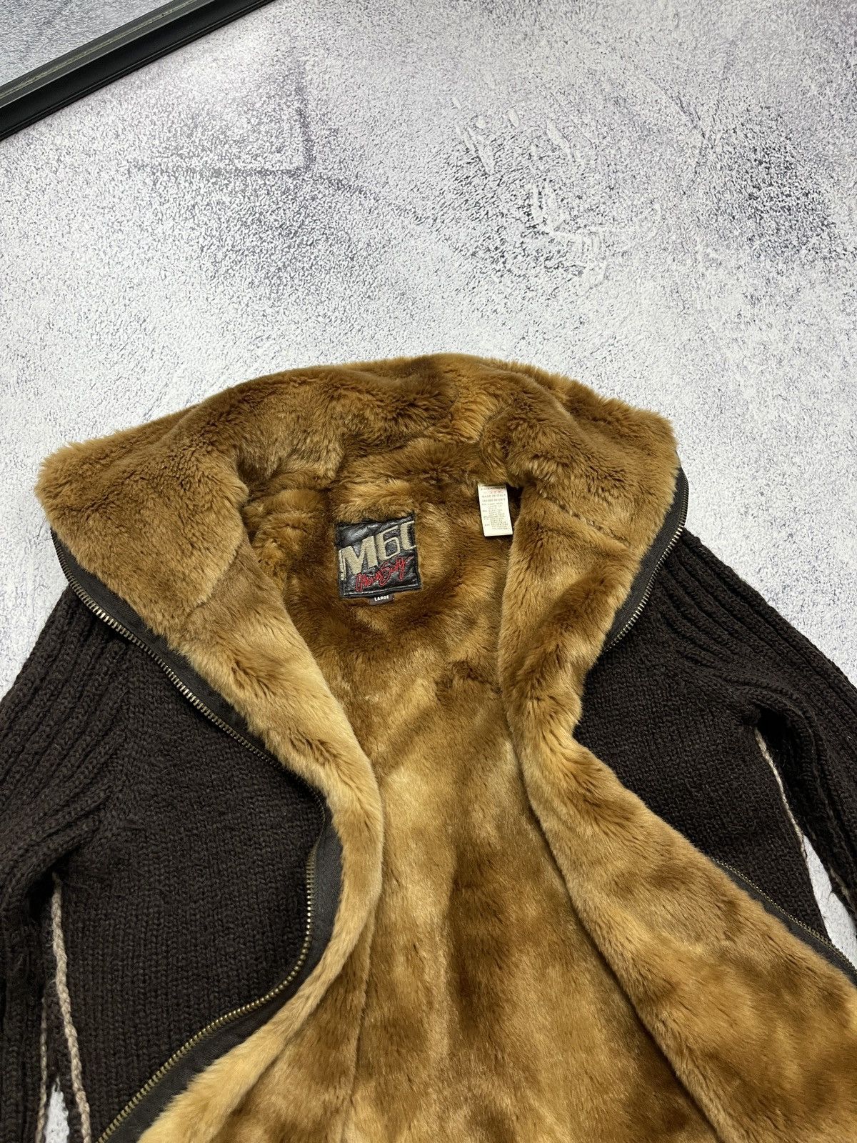 Japanese Brand Miss Sixty Fur Zip Up Crop Knit Sweater Jacket Avant Garde Size US S / EU 44-46 / 1 - 6 Thumbnail