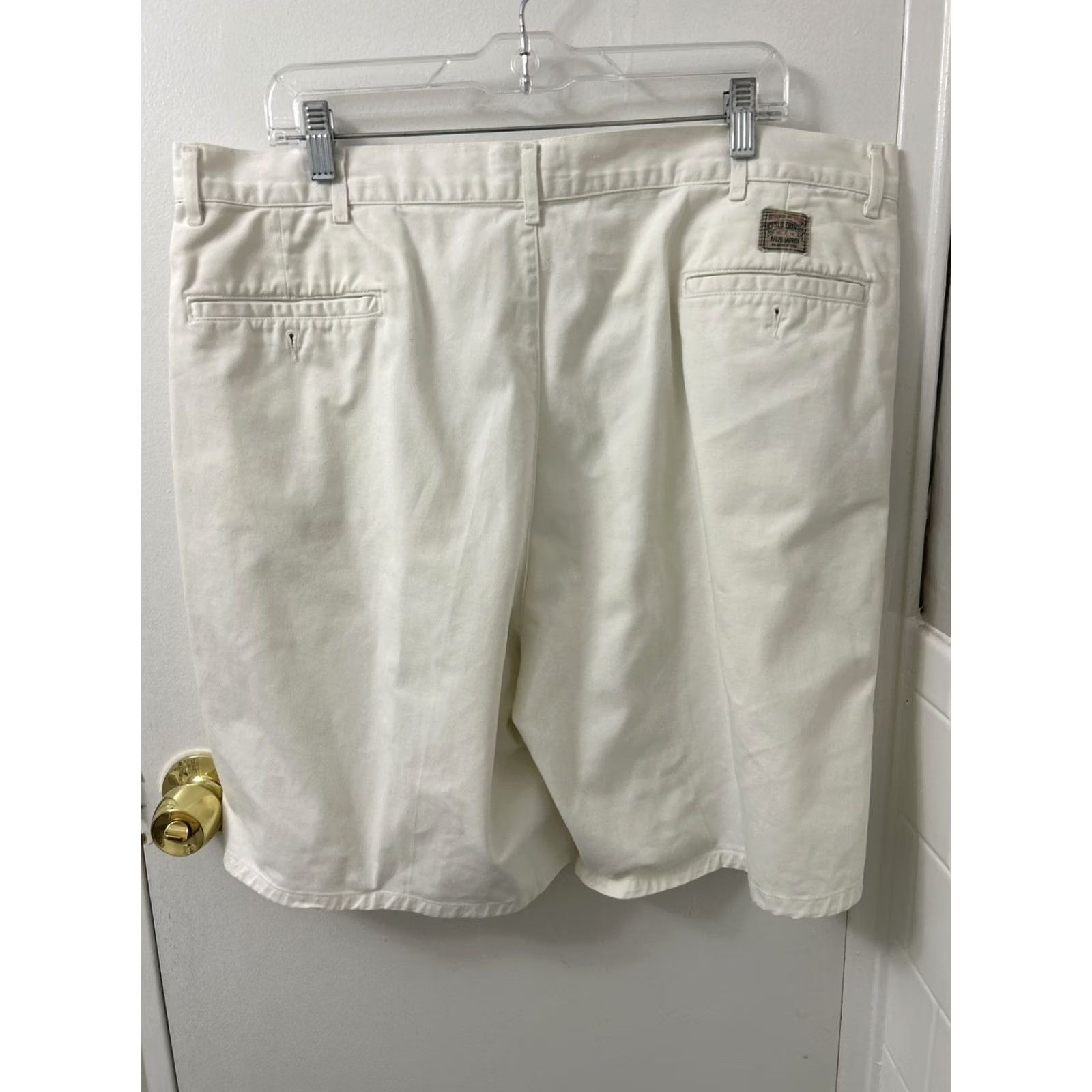 Polo Ralph Lauren VINTAGE Polo Ralph Lauren Shorts White Chino Pleated 9” Made In USA Mens 39 Size US L / EU 52-54 / 3 - 6 Thumbnail