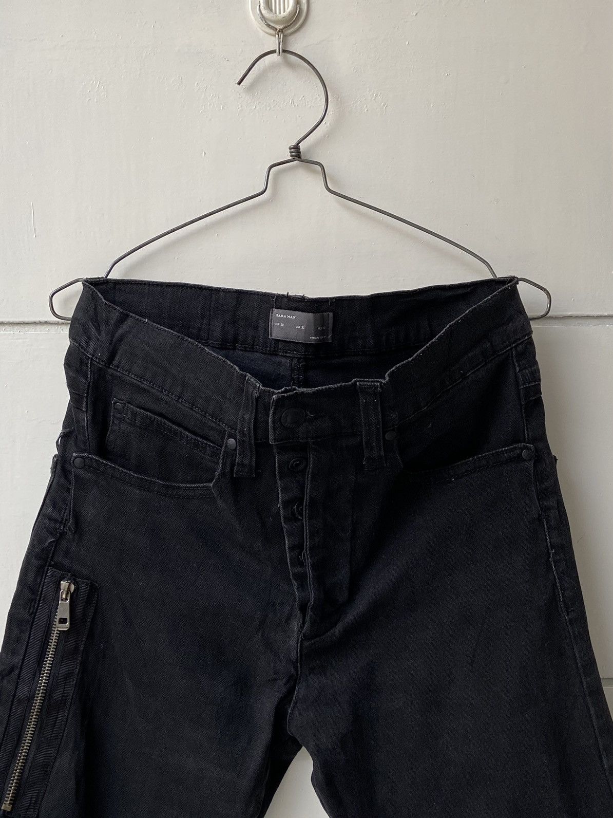 Zara ZARA MAN Black Buttonfly Zip Denim Size US 28 / EU 44 - 2 Thumbnail
