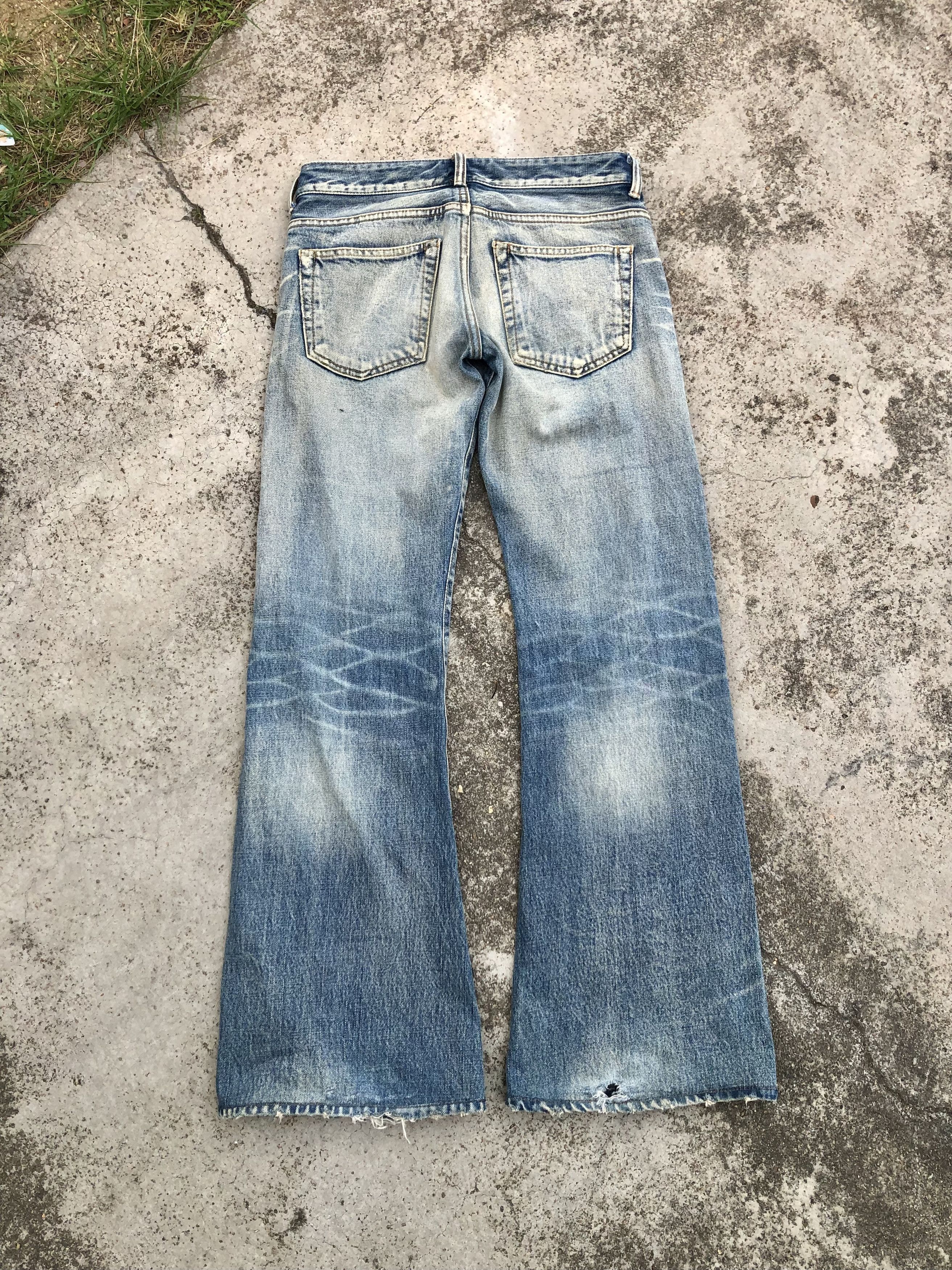 Japanese Brand FLARED WASHED BLUE DENIM Size 28" / US 6 / IT 42 - 6 Thumbnail