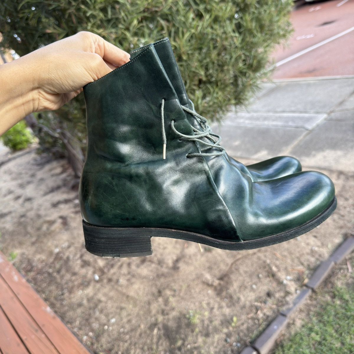 Ma+ M.a+ Dark Green Cow Leather Boots – Size 42 Size US 9 / EU 42 - 9 Thumbnail