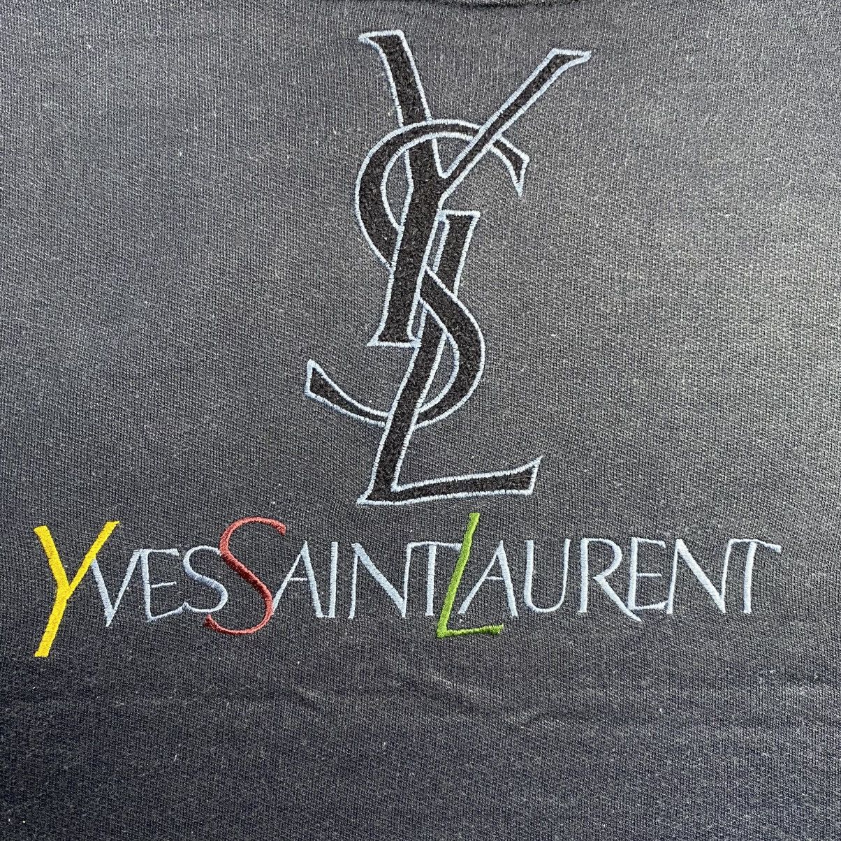 Vintage × Yves Saint Laurent 90s Yves saint Laurent tricot pour homme big logo sweatshirt Size US M / EU 48-50 / 2 - 4 Thumbnail