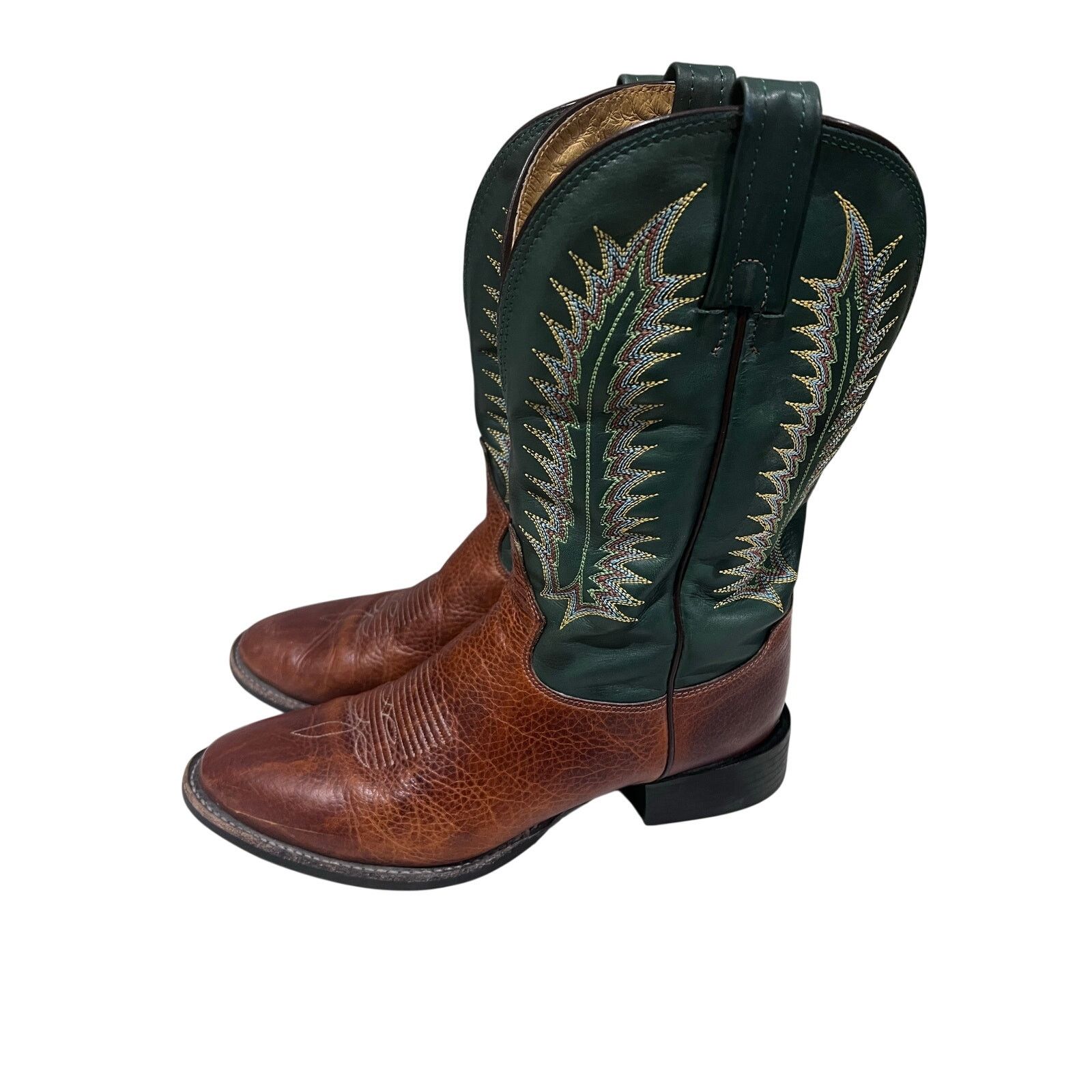 Tony Lama Tony Lama Cowboy Boots Mens 9D Western Leather Made USA Size US 9 / EU 42 - 6 Thumbnail