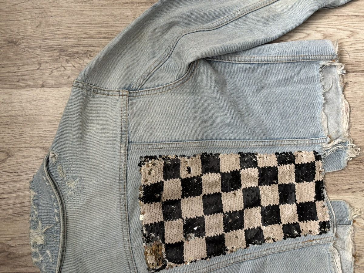 Off-White OFF-WHITE C/O VIRGIL ABLOH CHECKERED DENIM JACKET size 40 Size L / US 10 / IT 46 - 24 Thumbnail