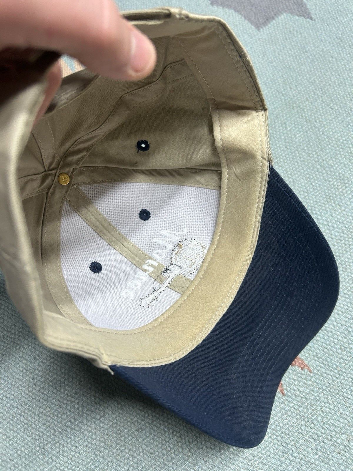 Vintage Vtg strapbac hat Bill Monroe Foundation bluegrass guitar tan Size ONE SIZE - 6 Thumbnail