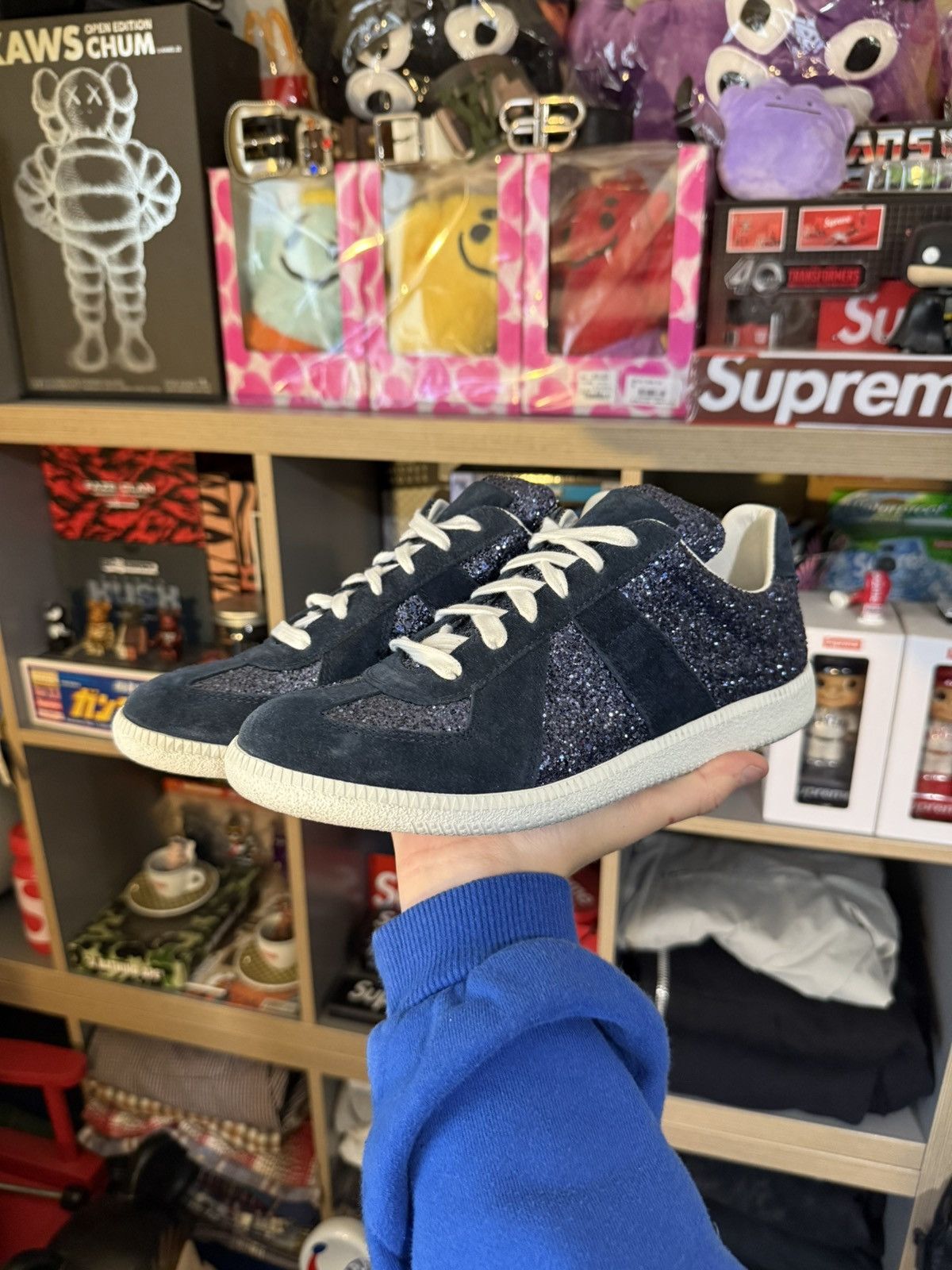 Maison Margiela Maison Margiela GAT Navy/Glitter Sneaker Size US 7.5 / EU 40-41 - 1 Thumbnail