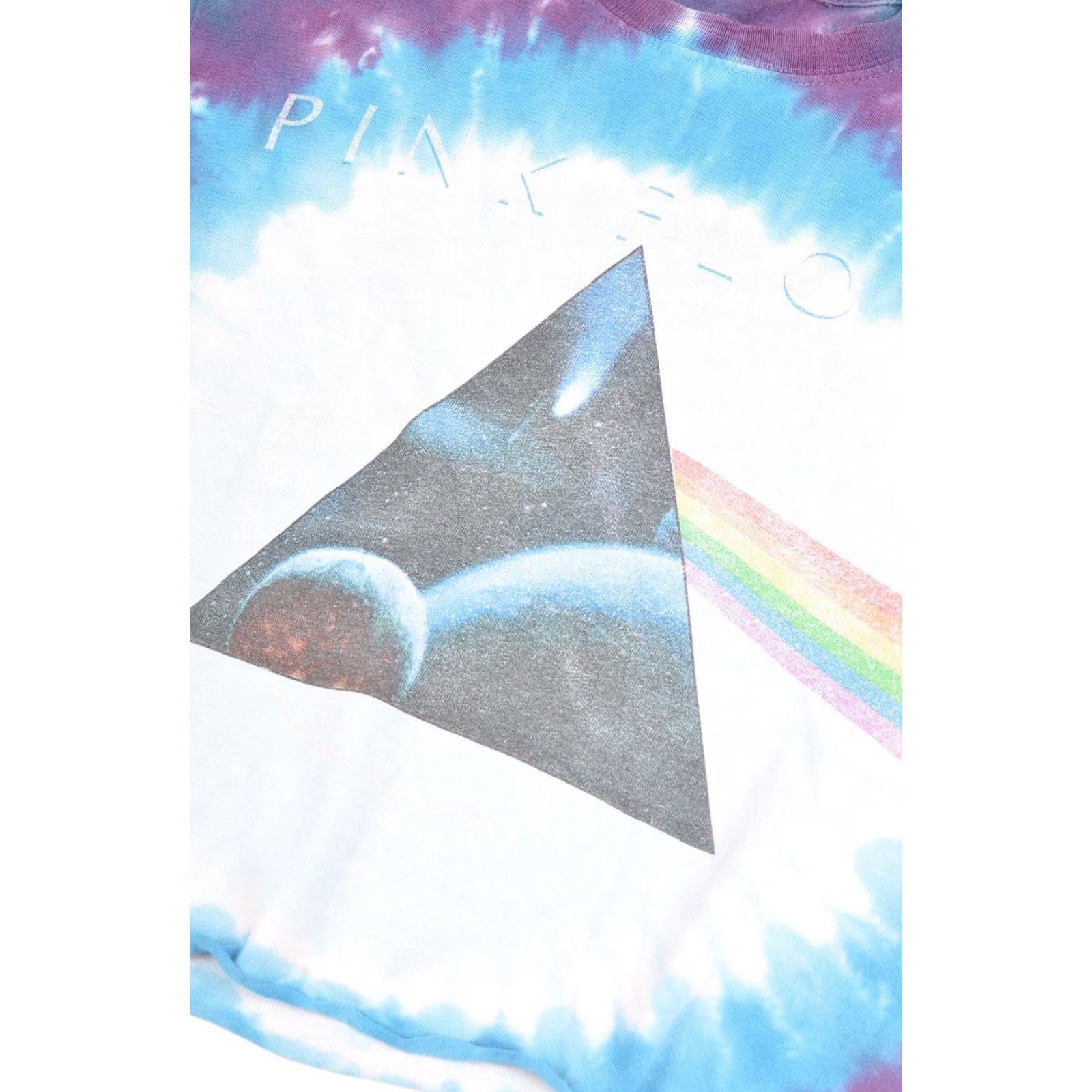 Liquid Blue Liquid Blue Pink Floyd Dark Side of the Moon 2016 W's Cropped Tie Dye T-Shirt S Womens Multicolor Cropped Moon 90s? Size S / US 4 / IT 40 - 2 Thumbnail