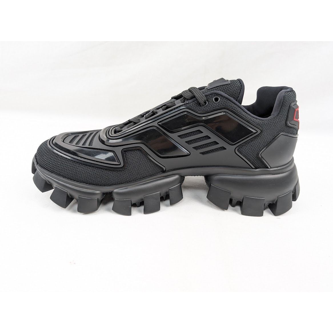 Prada o1rshd1 Cloudbust Thunder Rubber Knit Sneakers in Nero Size US 12 / EU 45 - 7 Thumbnail