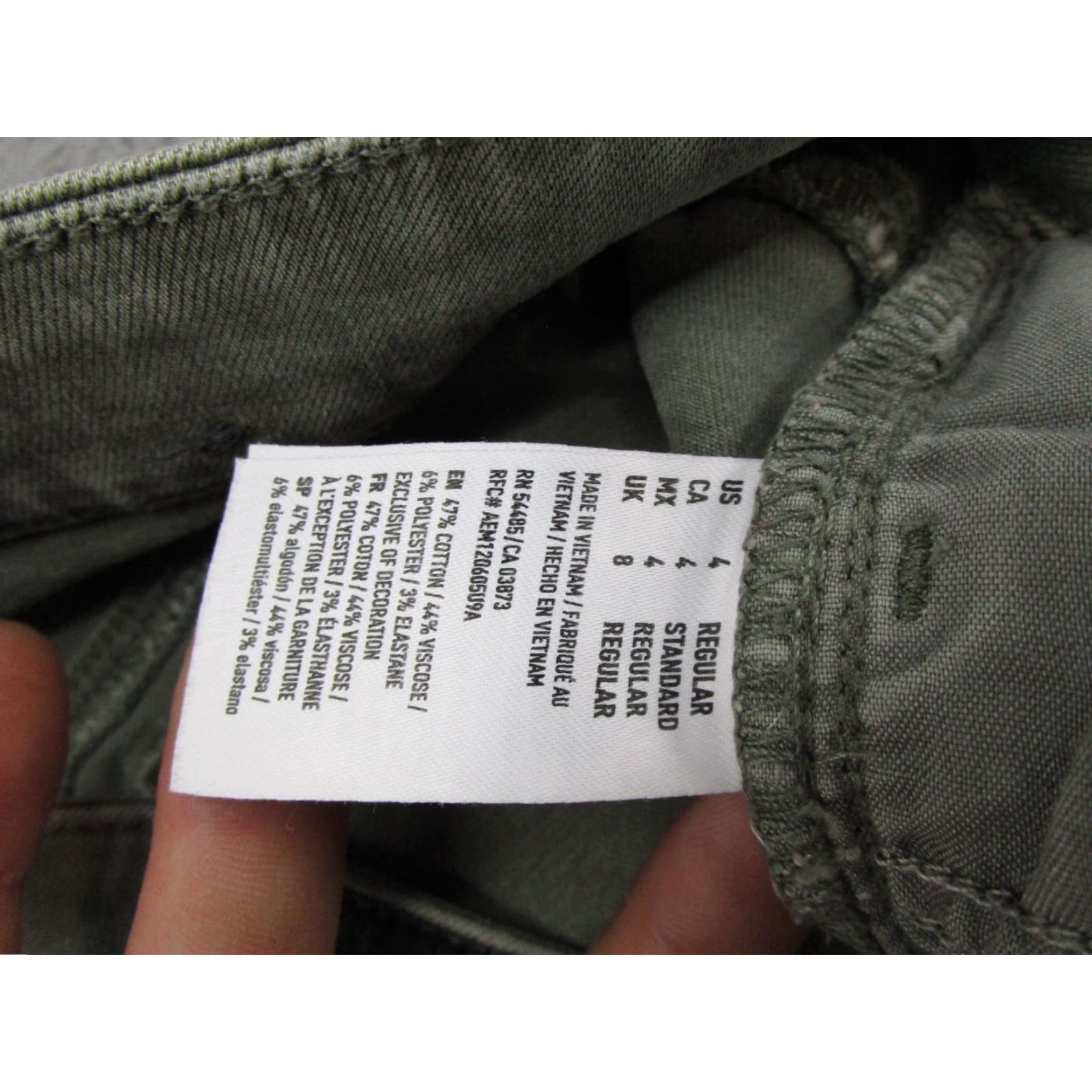 American Eagle Outfitters American Eagle Outfitters Jegging Jeans Women's 4 Green Olive Stretch Distressed 5-Pocket Denim Cotton Blend Regular Size Type: Regular Gender: Women Size 27" / US 4 / IT 40 - 6 Thumbnail