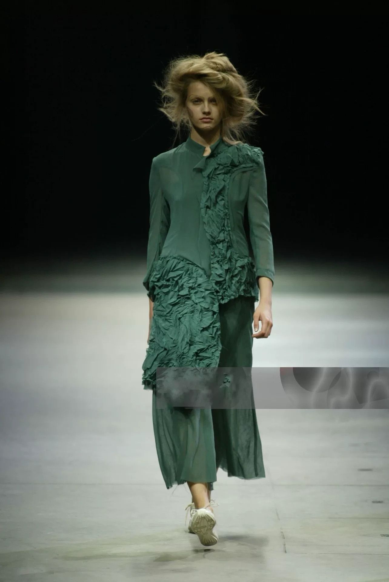 Yohji Yamamoto Yohji Yamamoto Ruffled Green Skirt Size 24" / US 00 / IT 34 - 1 Thumbnail