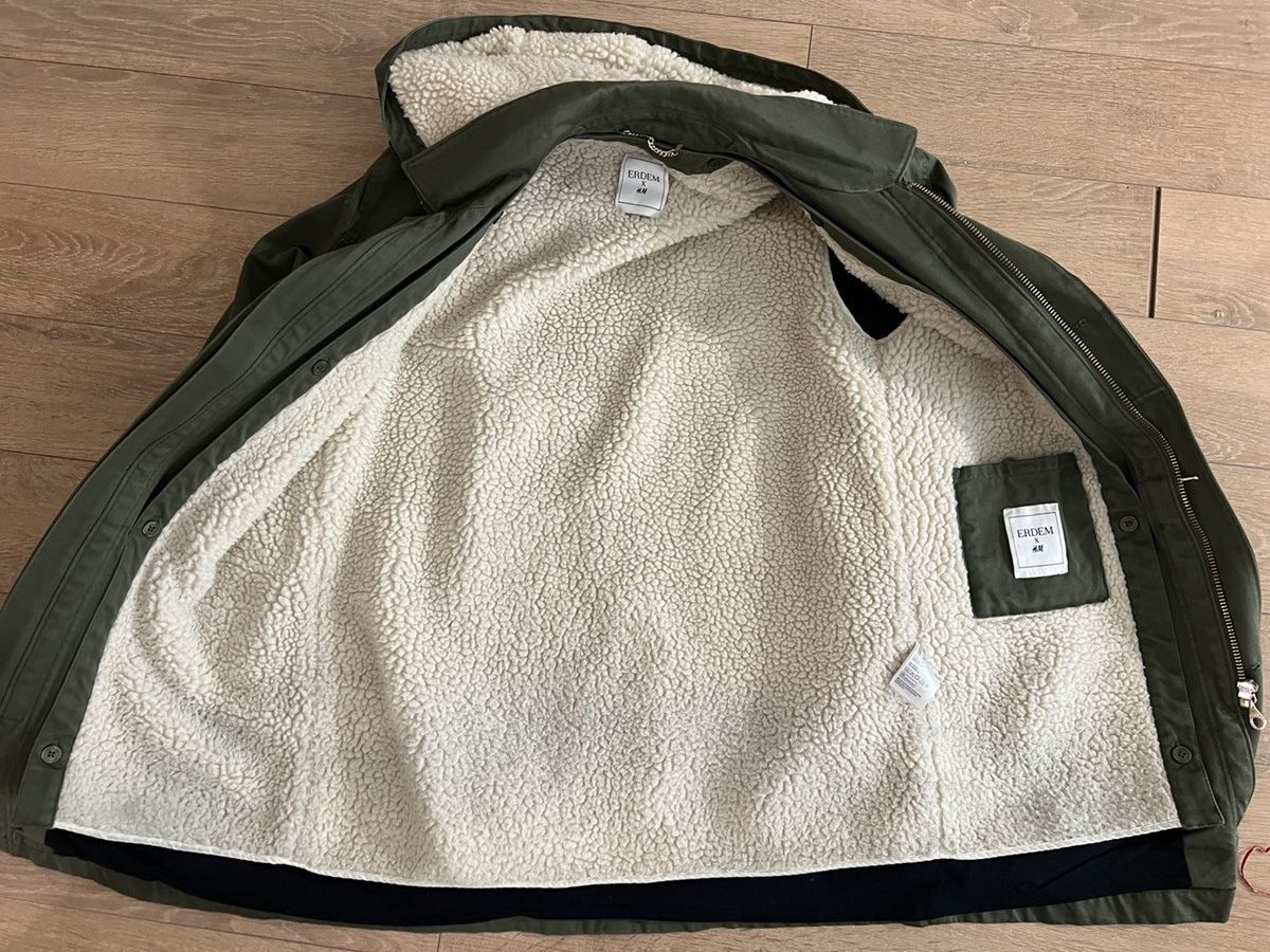 Erdem ERDEM H&M Men Pile Lined Cotton Parka Khaki Green Coat Size US M / EU 48-50 / 2 - 20 Thumbnail