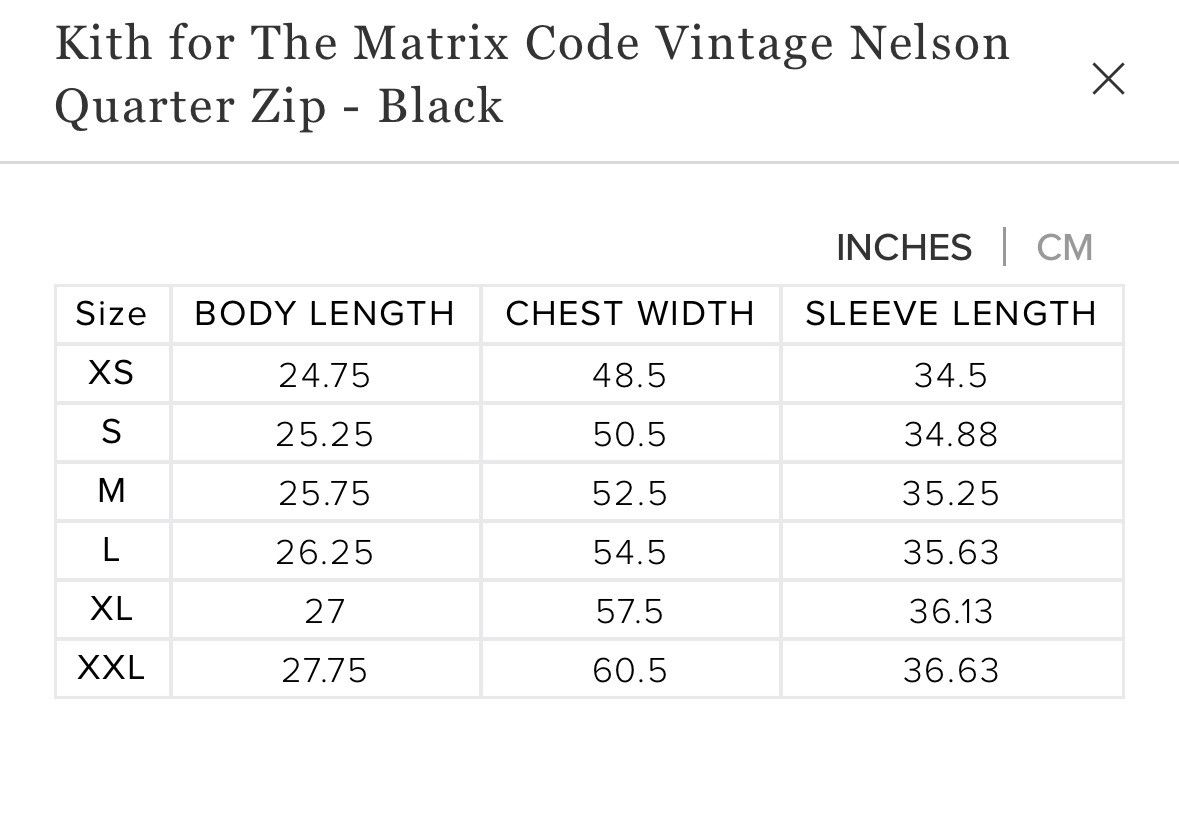 Kith Kith for The Matrix Code Vintage Nelson Quarter Zip Size XXL Size US XXL / EU 58 / 5 - 10 Thumbnail
