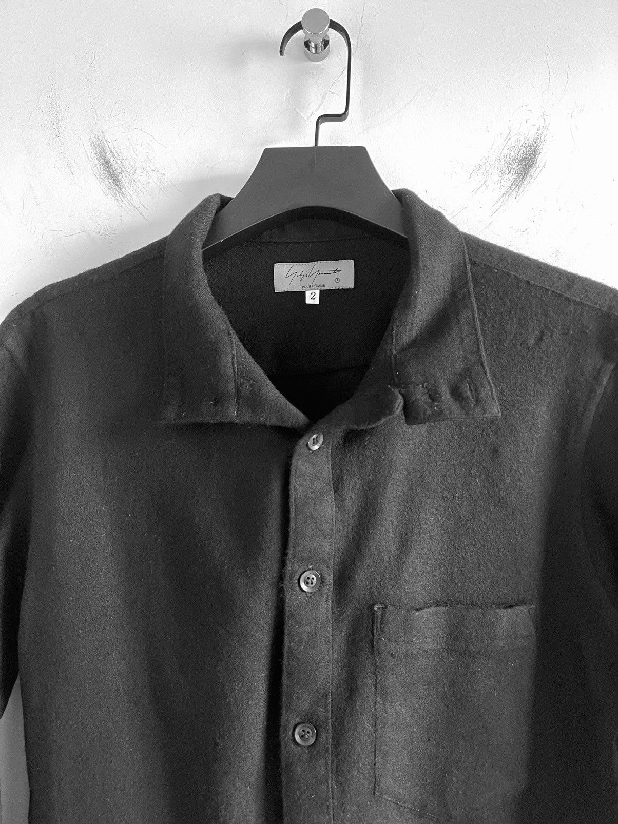 Yohji Yamamoto Yohji Yamamoto Pour Homme WOOL VIYELLA DOUBLE STAND BLOUSE Size US M / EU 48-50 / 2 - 4 Thumbnail