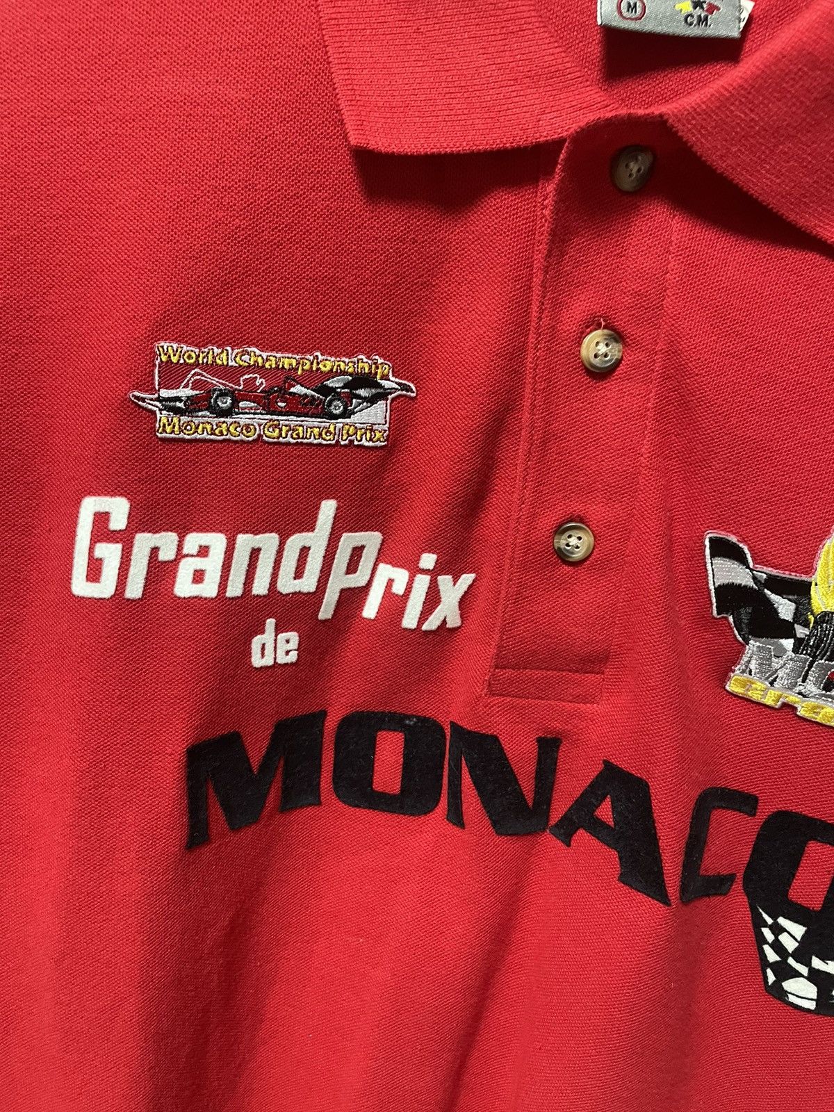 Club Monaco Vintage Monaco Grand Prix Racing Patch Tee Spellout Polo Size US M / EU 48-50 / 2 - 4 Thumbnail