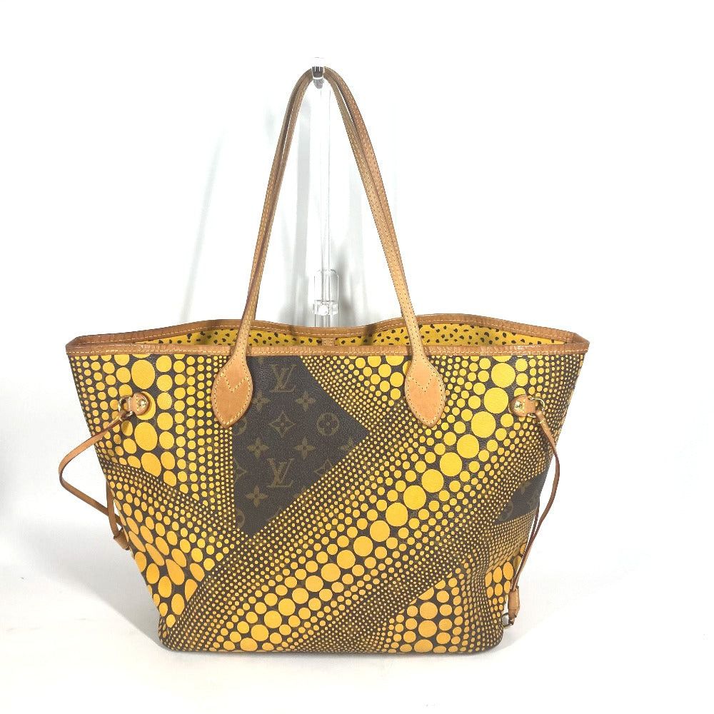 Louis Vuitton M40685 Yayoi Kusama Collaboration Monogram Wave Dot Neverfull Mm Briefcase Shoulder Bag Shawl Tote Canvas Women Jonne Yellow