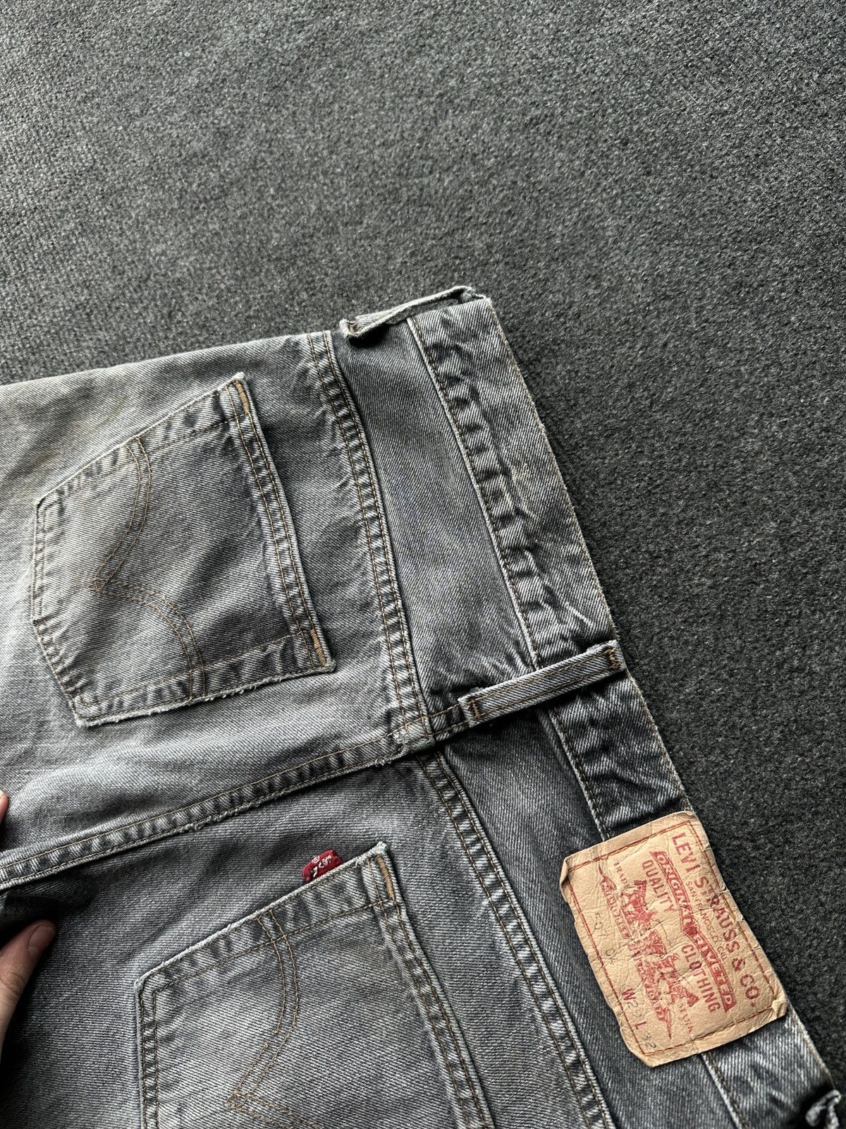 Levi's 🚨 VNTG LEVI’S 507 DISSTRESSED GRAY PAINTED WASHED Size US 29 - 18 Thumbnail