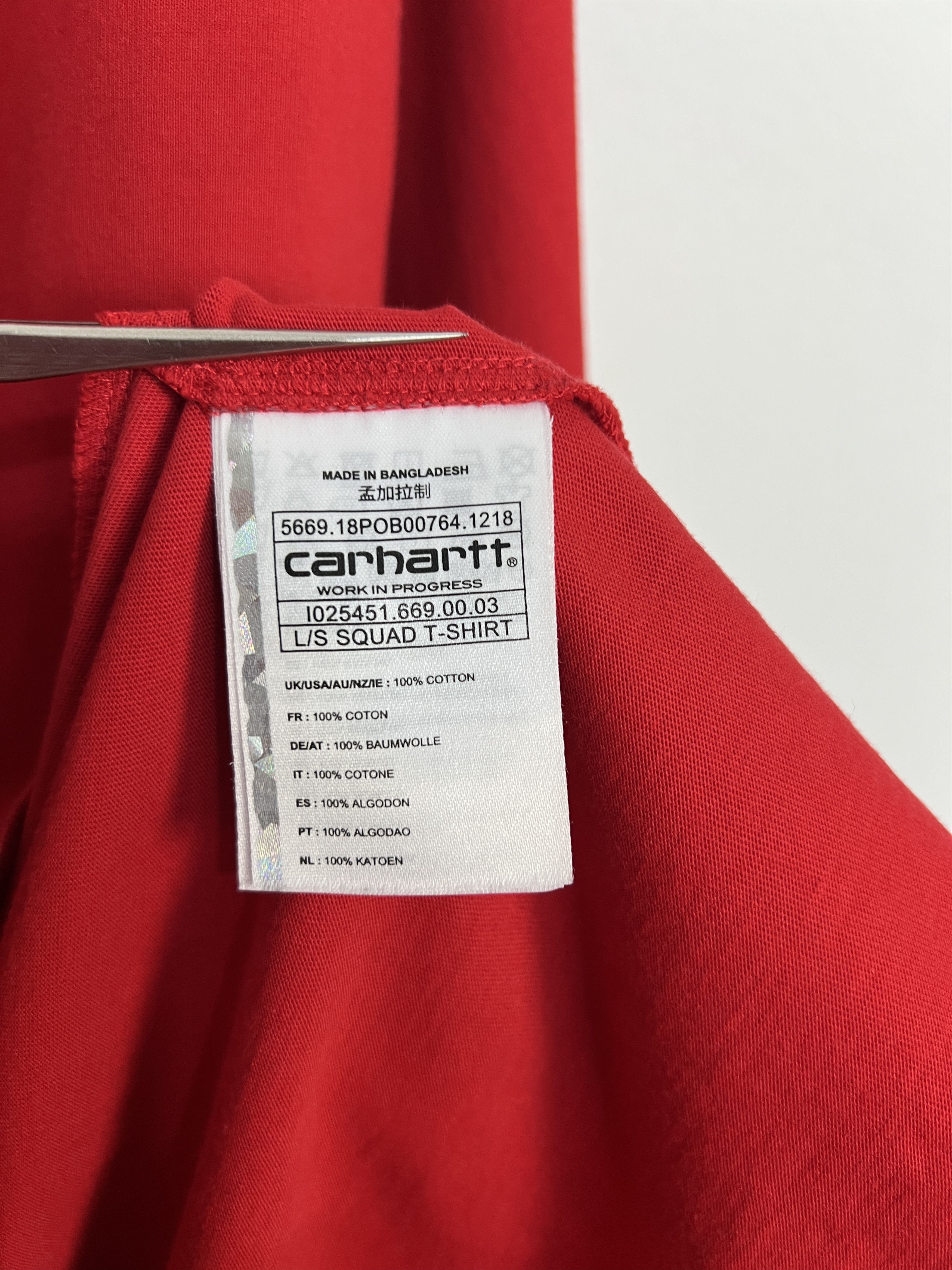 Carhartt WIP Long Sleeve Shirt Jersey Big Logo Spell Out Rare Size US XXL / EU 58 / 5 - 8 Thumbnail