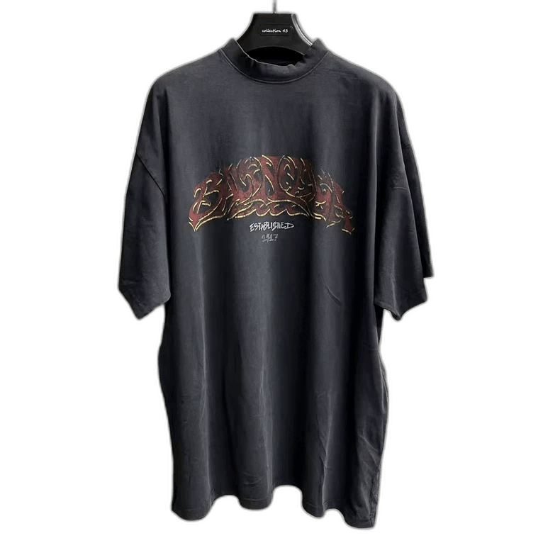 Balenciaga Balenciaga Black Graphic Short Sleeve TShirt-2505 Size US S / EU 44-46 / 1 - 1 Thumbnail