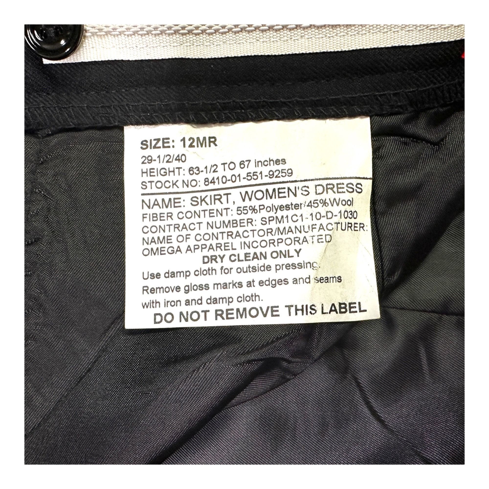 Vintage Vintage Womens Black Skirt Size 12R Made In USA Defense Logi Size 31" - 5 Thumbnail