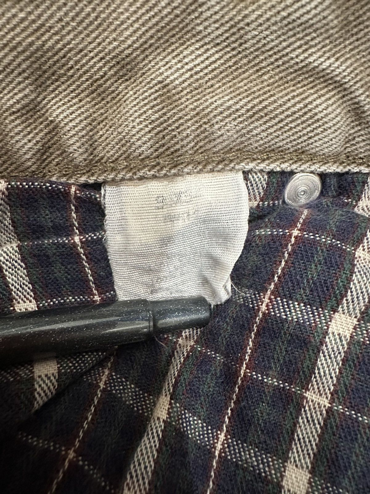 L.L. Bean Vintage LL Bean Flannel Lined Biege/Gray Jeans 35x32 Size US 32 / EU 48 - 10 Thumbnail