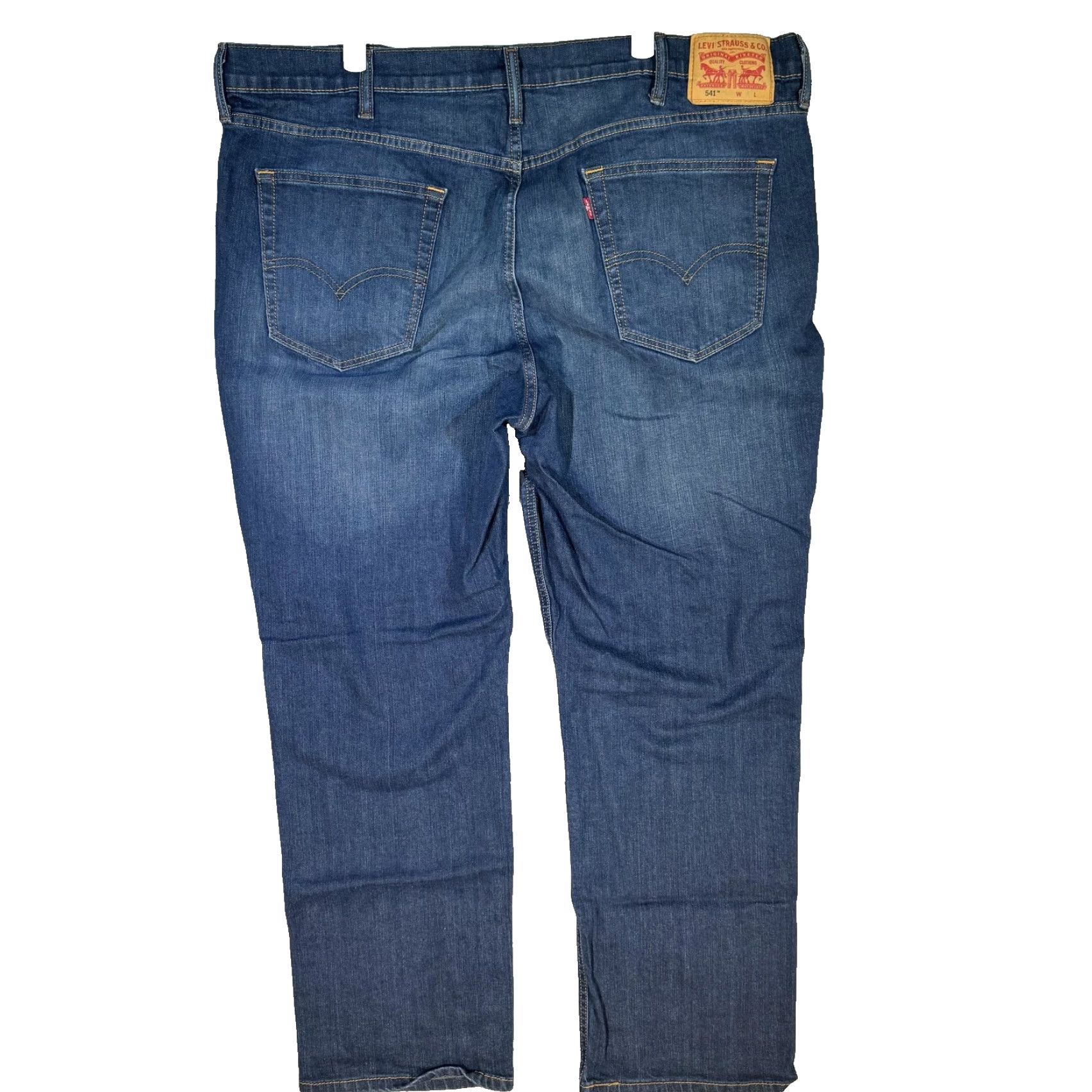 Levi's Levi's 541 Jeans Mens 44x32 Blue Whiskered Athletic Tapered Stretch Denim Pants Jeans Size US 44 / EU 60 - 2 Thumbnail