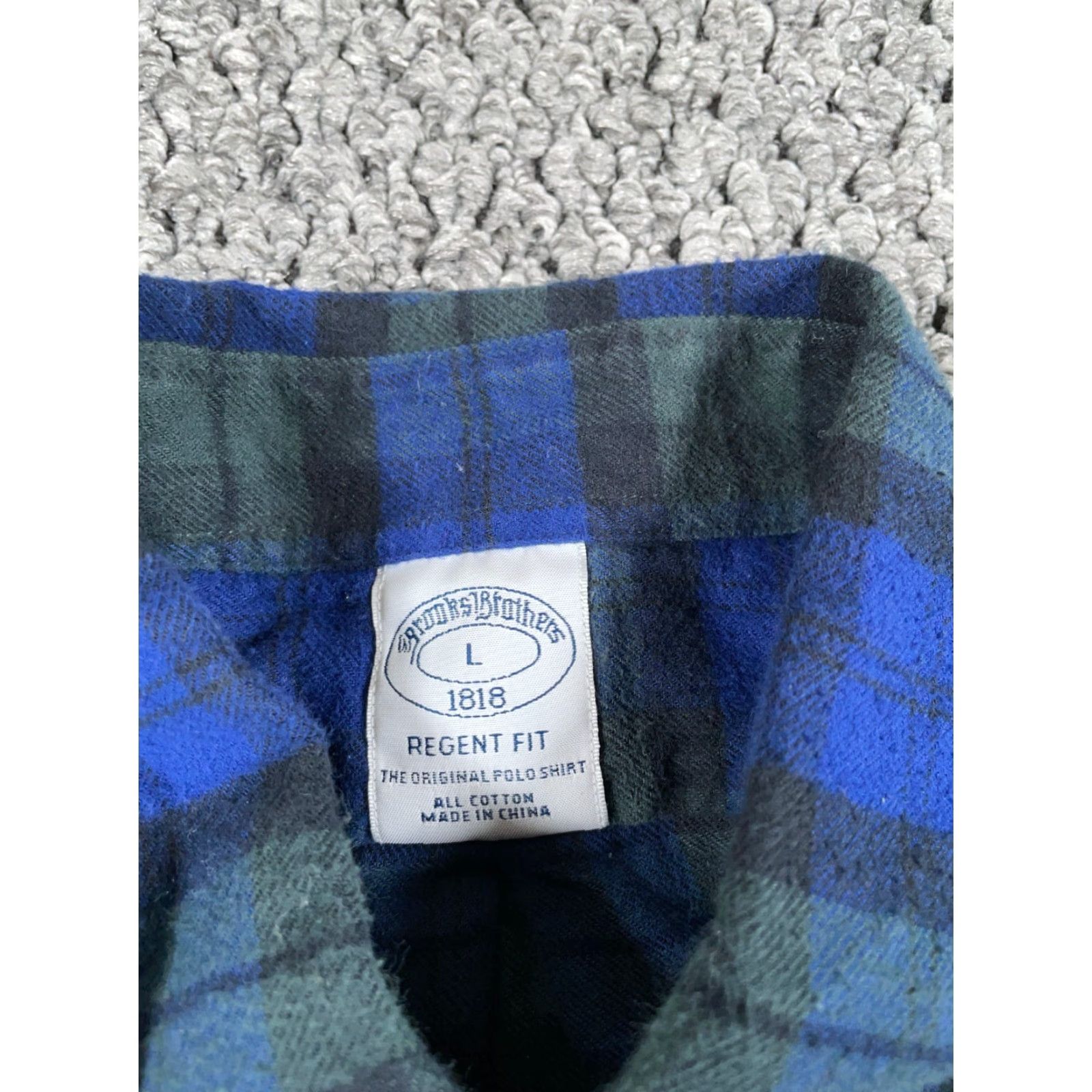 Brooks Brothers Brooks Brothers Regent Flannel Shirt Adult Large Blue Green Plaid Lightweight Size US L / EU 52-54 / 3 - 3 Thumbnail