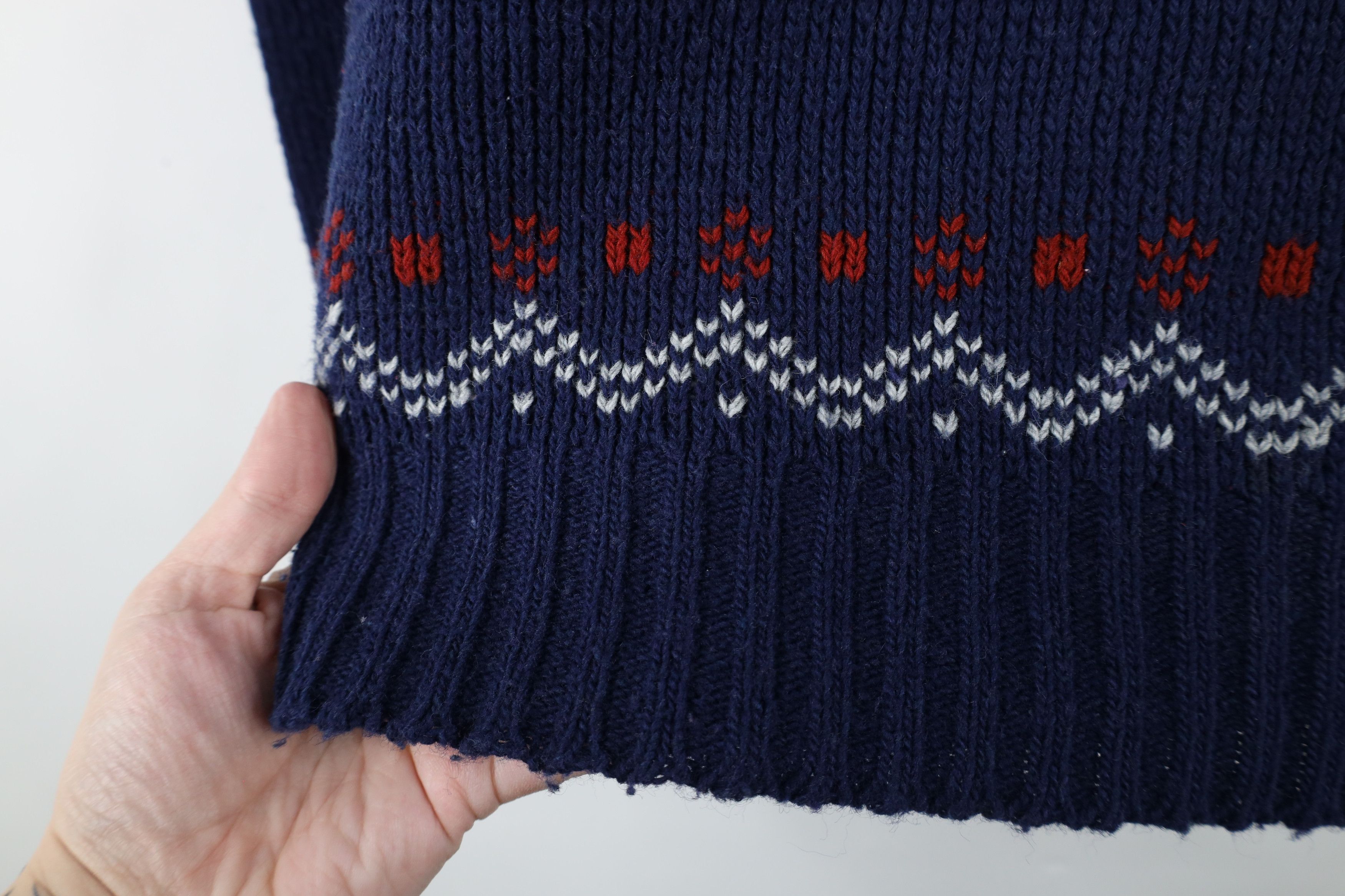 Vintage Vintage 90s Streetwear Snowflake Fair Isle Knit Sweater Size US M / EU 48-50 / 2 - 7 Thumbnail